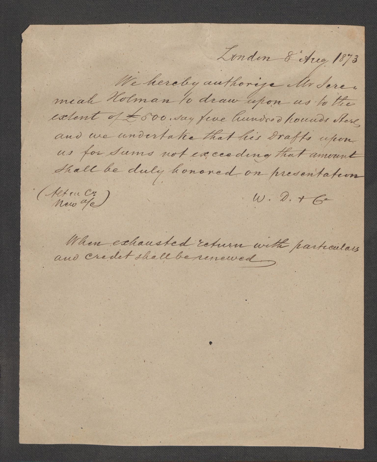 Hoë, Herman & Co, AV/SAT-PA-0280/11/L0023: Kopibok, utenriks, 1872-1882