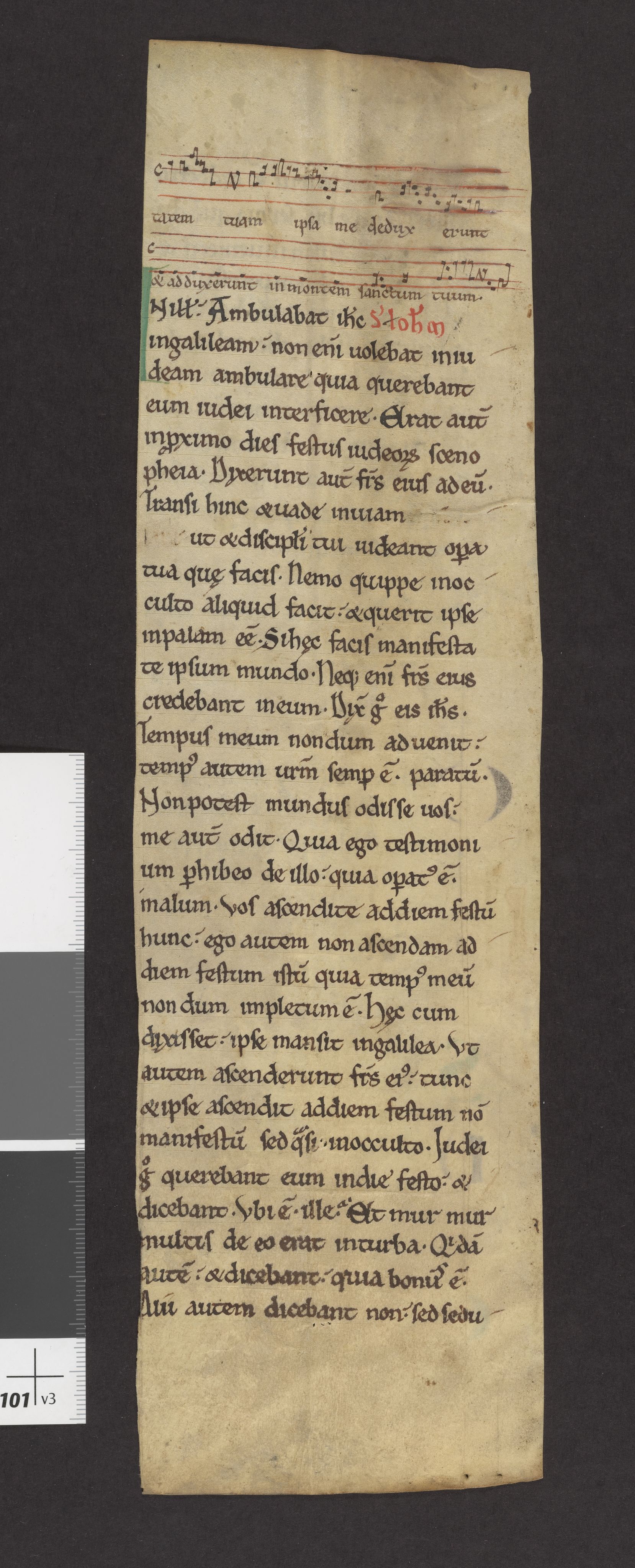 Riksarkivets diplomsamling, RA/EA-5965/F27/F27A/F27Ab/L0001: Latinske fragmenter stort format, 1100-1536, s. 107