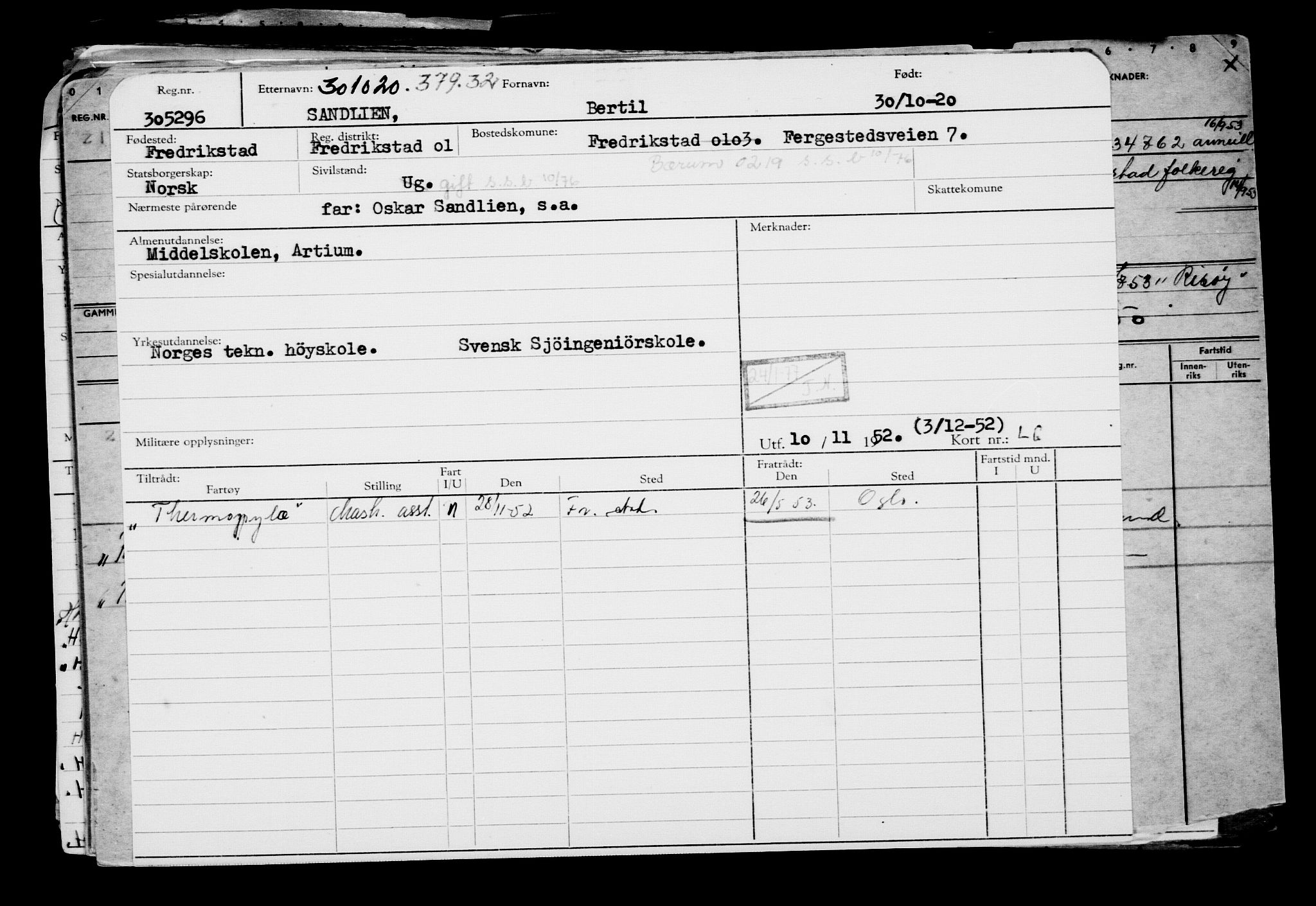 Direktoratet for sjømenn, AV/RA-S-3545/G/Gb/L0186: Hovedkort, 1920, s. 742