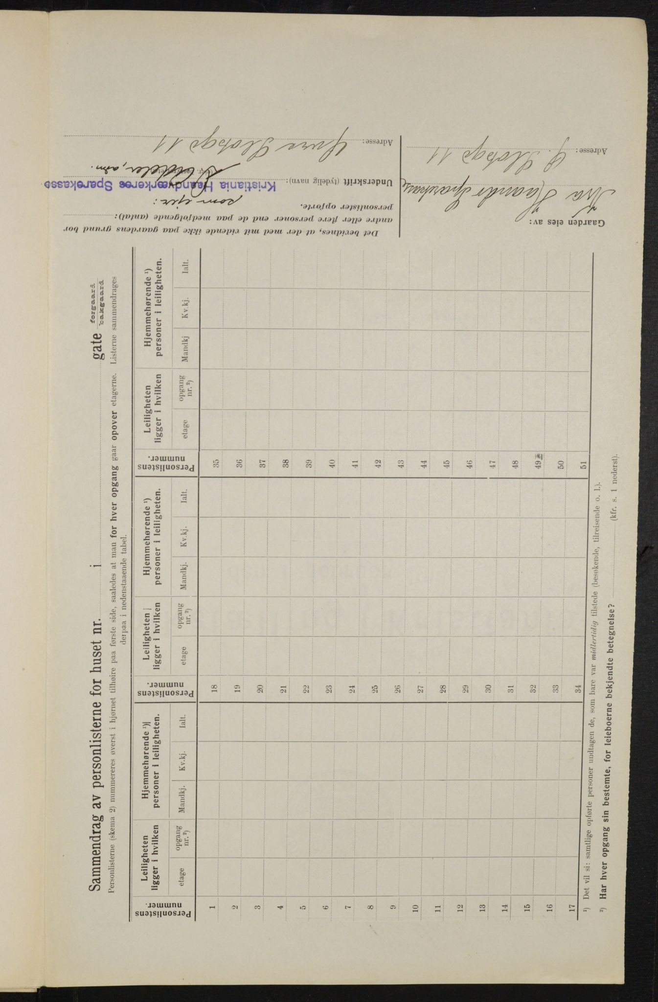 OBA, Kommunal folketelling 1.2.1914 for Kristiania, 1914, s. 130976
