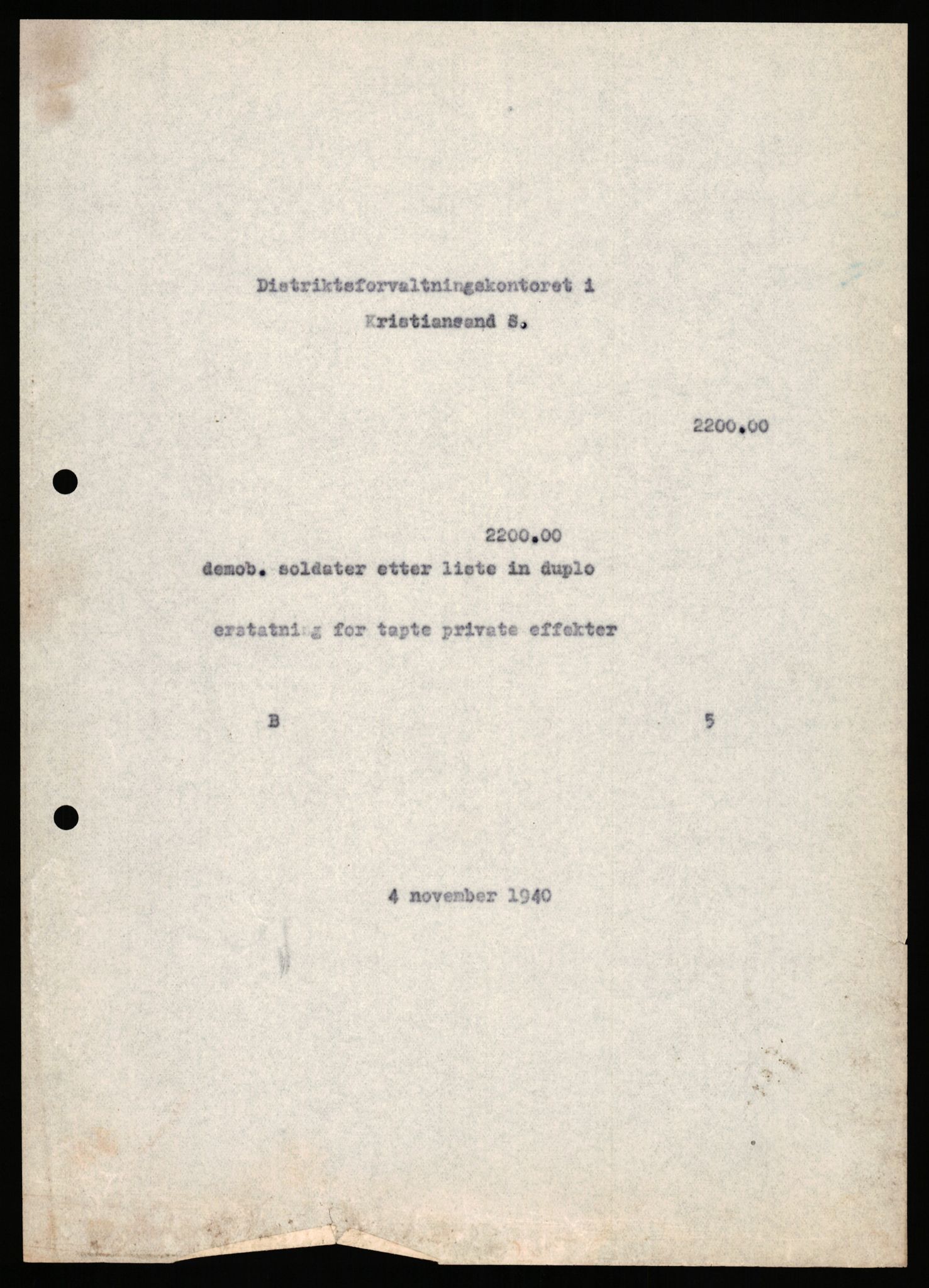 Justisdepartementet, Oppgjørsavdelingen, AV/RA-S-1056/G/Ga/L0012/0001: -- / Anvisningslister for utbetalinger i effektsaker, 1940-1942, s. 53