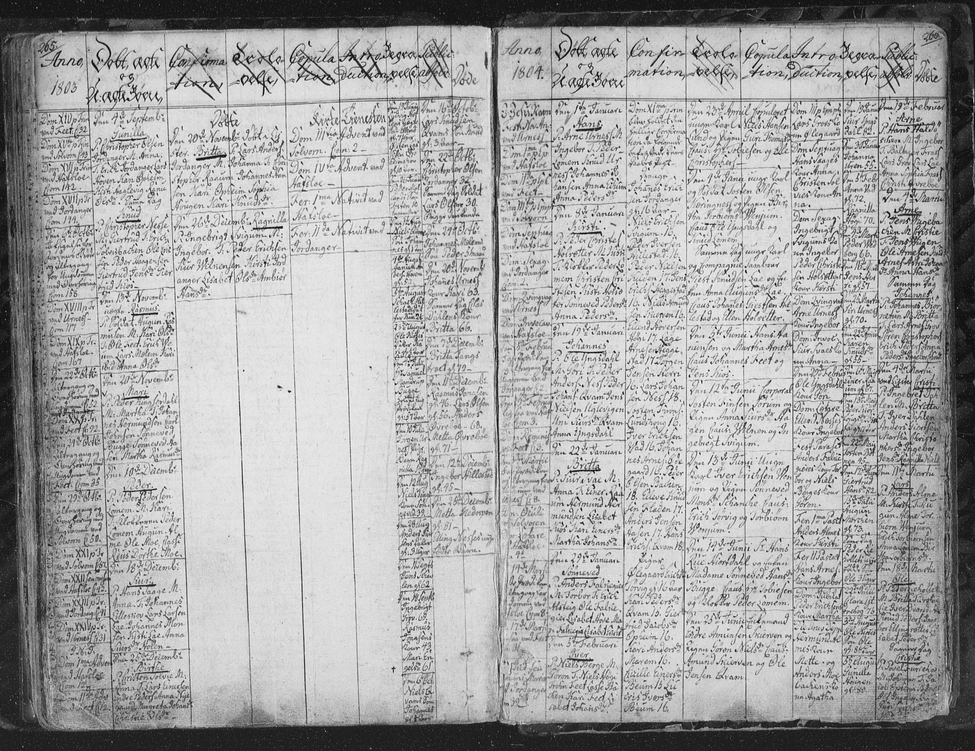 Hafslo sokneprestembete, AV/SAB-A-80301/H/Haa/Haaa/L0002: Ministerialbok nr. A 2, 1755-1806, s. 265-266