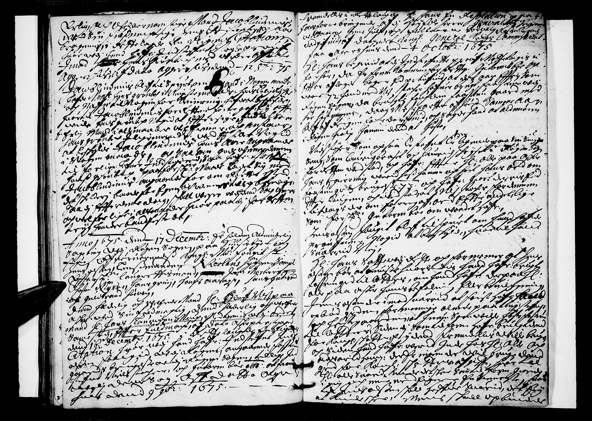 Lier, Røyken og Hurum sorenskriveri, AV/SAKO-A-89/F/Fa/L0016: Tingbok, 1675, s. 41