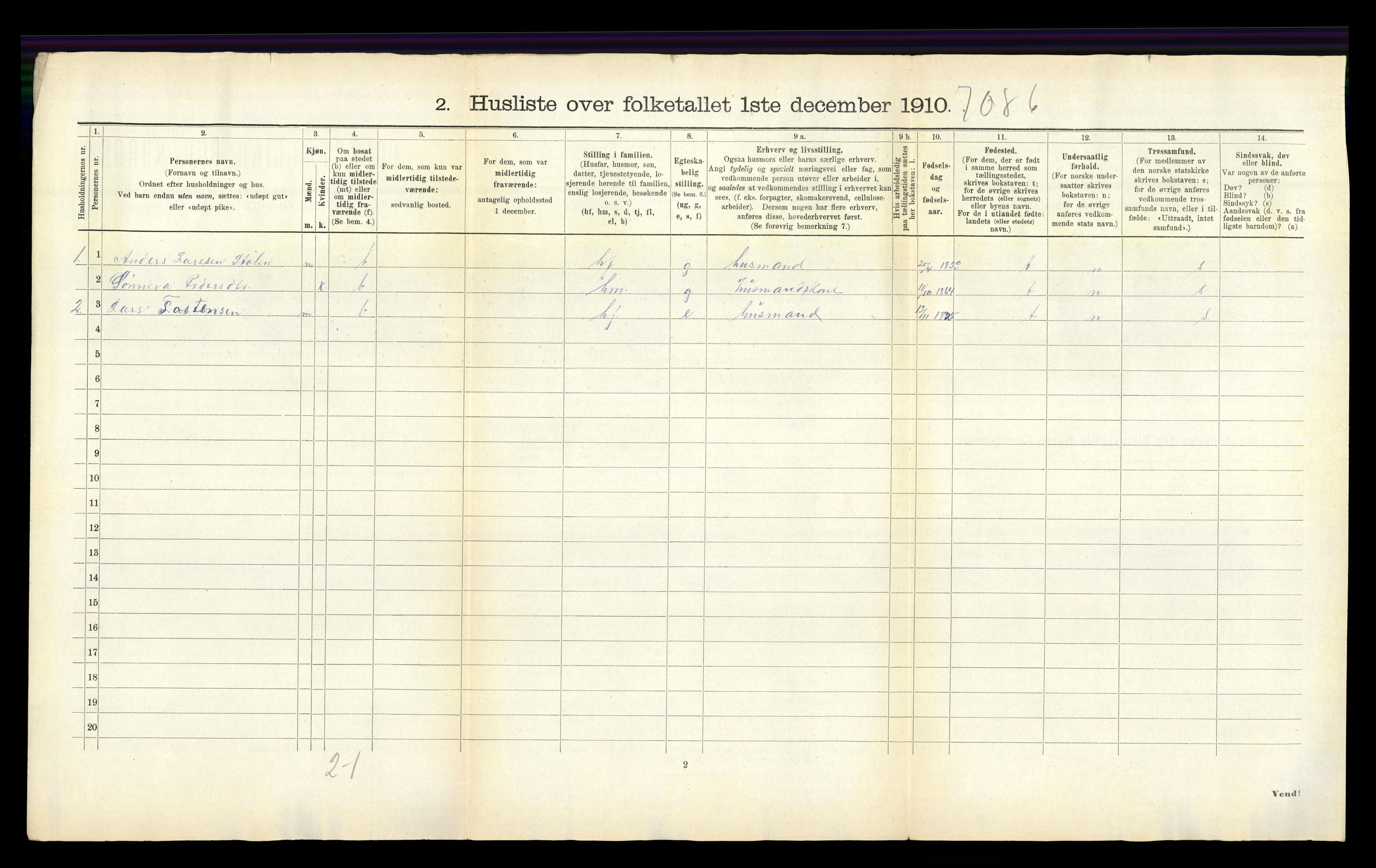 RA, Folketelling 1910 for 1425 Hafslo herred, 1910, s. 52