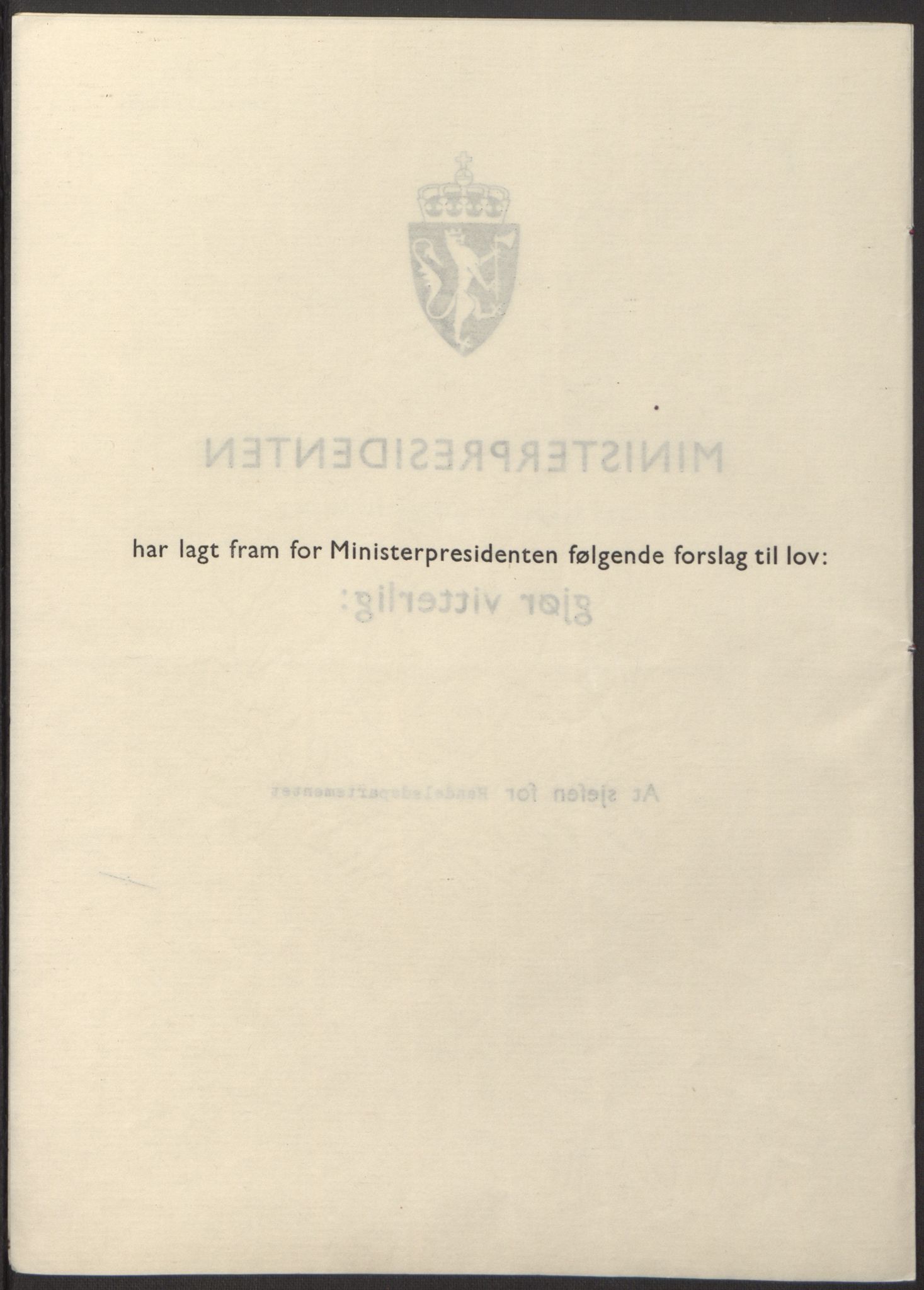 NS-administrasjonen 1940-1945 (Statsrådsekretariatet, de kommisariske statsråder mm), RA/S-4279/D/Db/L0098: Lover II, 1942, s. 66