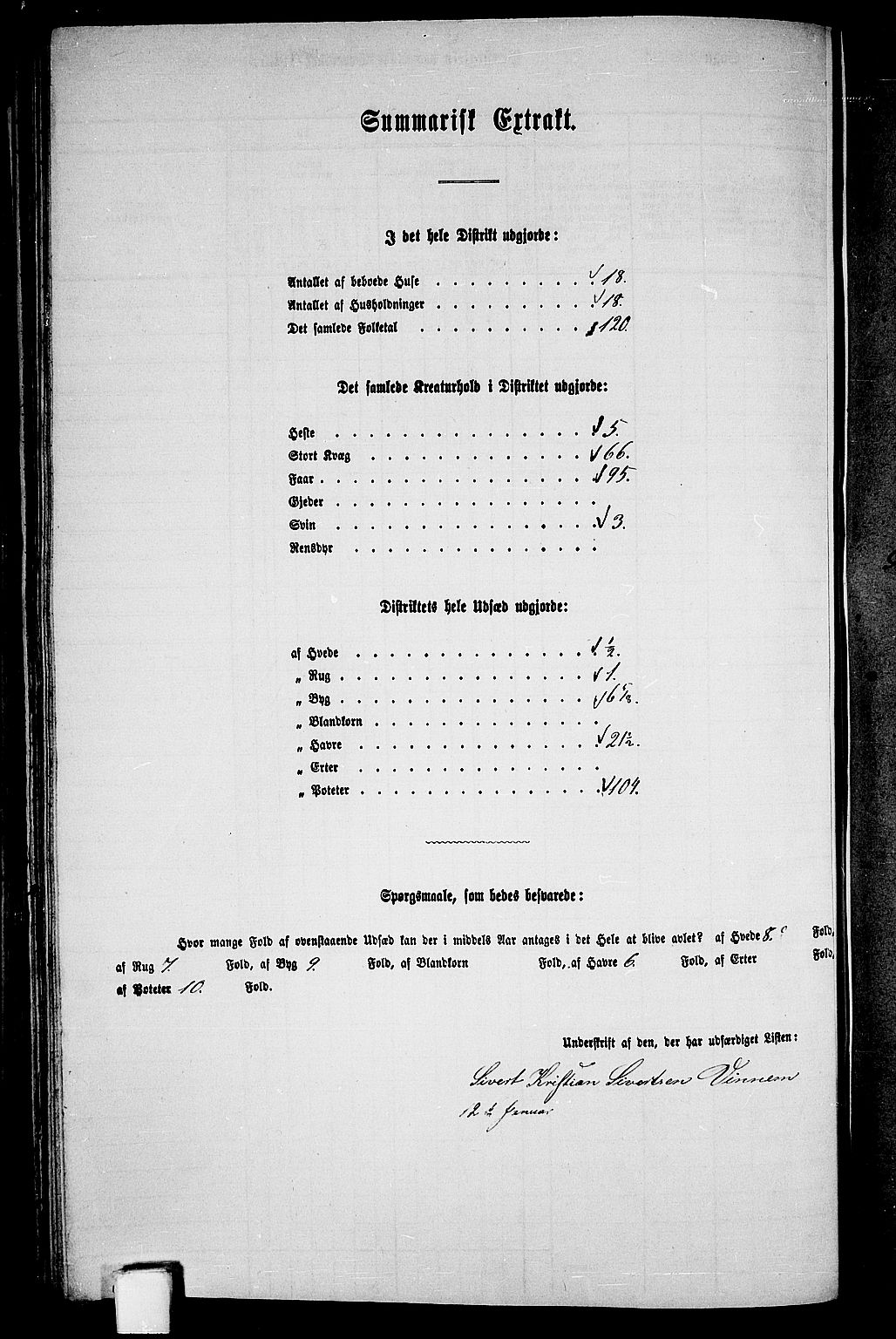 RA, Folketelling 1865 for 1041L Vanse prestegjeld, Vanse sokn og Farsund landsokn, 1865, s. 253