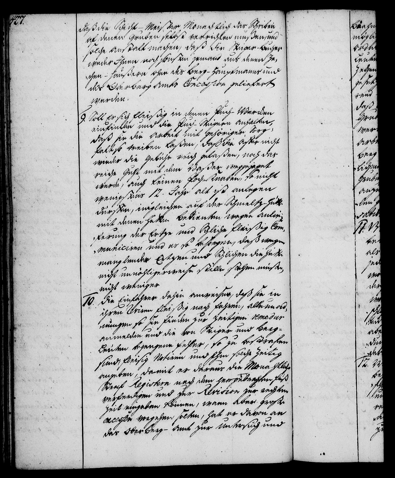 Rentekammeret, Kammerkanselliet, RA/EA-3111/G/Gg/Ggi/L0002: Norsk instruksjonsprotokoll med register (merket RK 53.35), 1729-1751, s. 427
