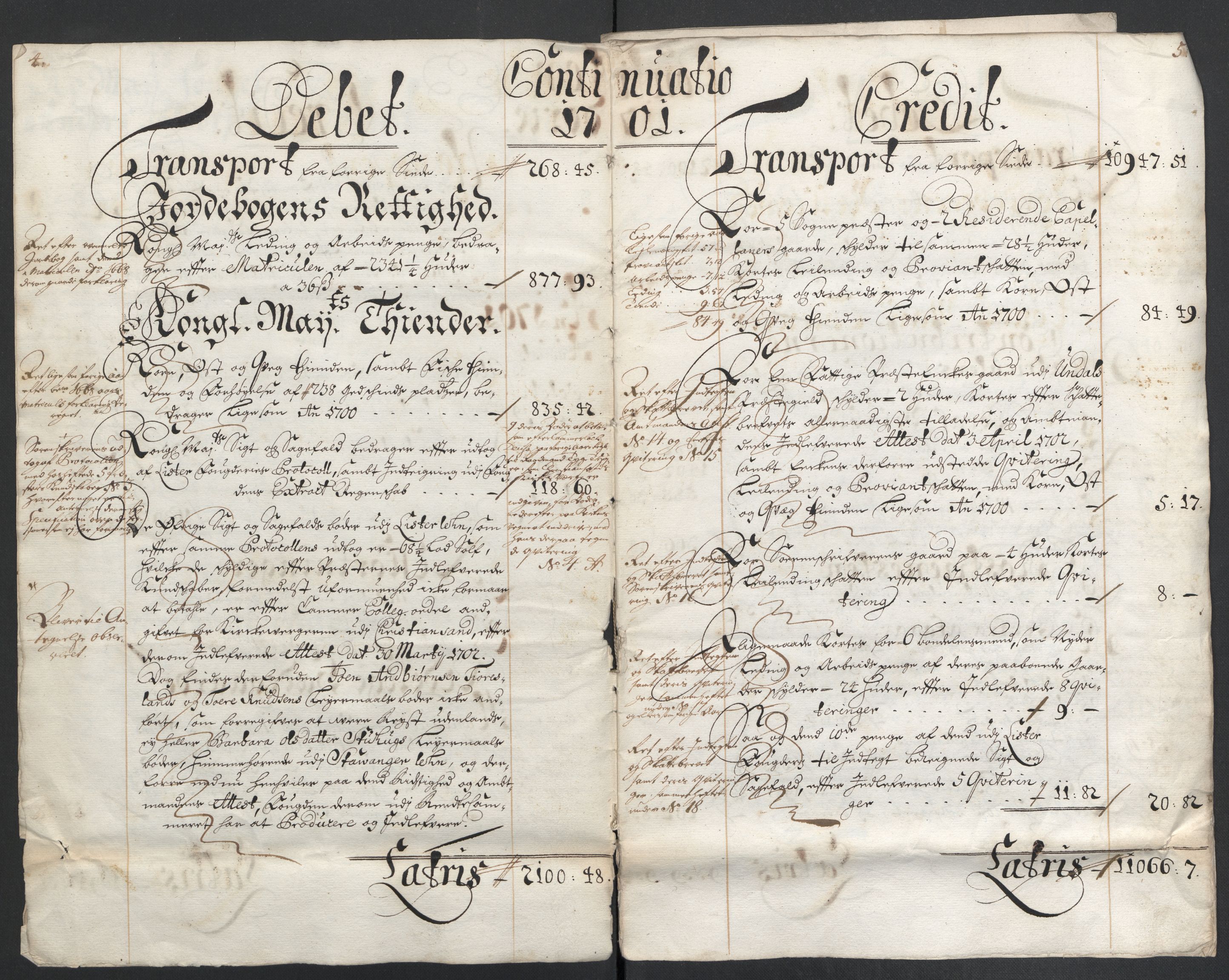 Rentekammeret inntil 1814, Reviderte regnskaper, Fogderegnskap, RA/EA-4092/R43/L2549: Fogderegnskap Lista og Mandal, 1701-1702, s. 5