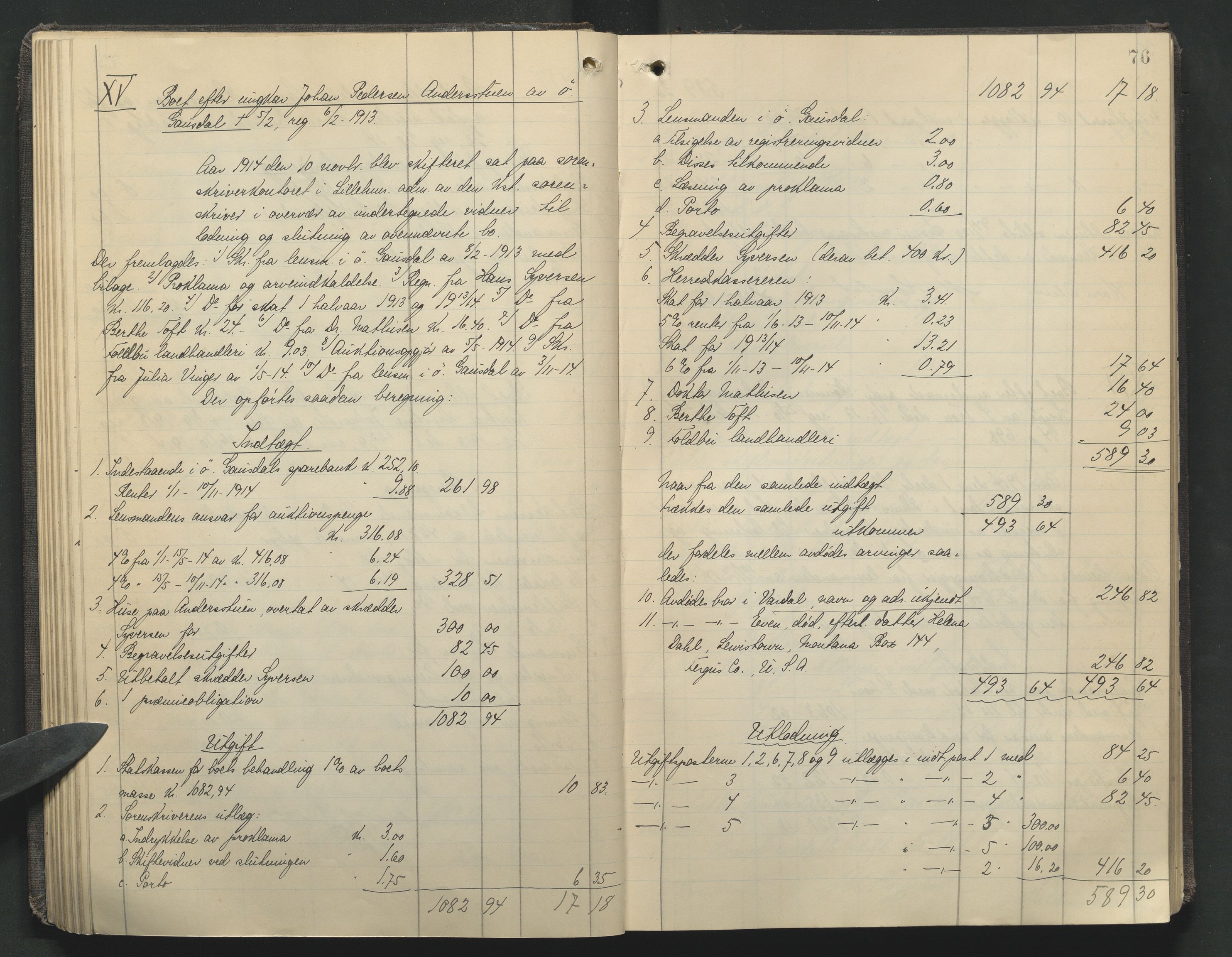 Sør-Gudbrandsdal tingrett, AV/SAH-TING-004/J/Ja/Jae/L0002: Skifteutlodningsprotokoll - landet, 1912-1921, s. 76