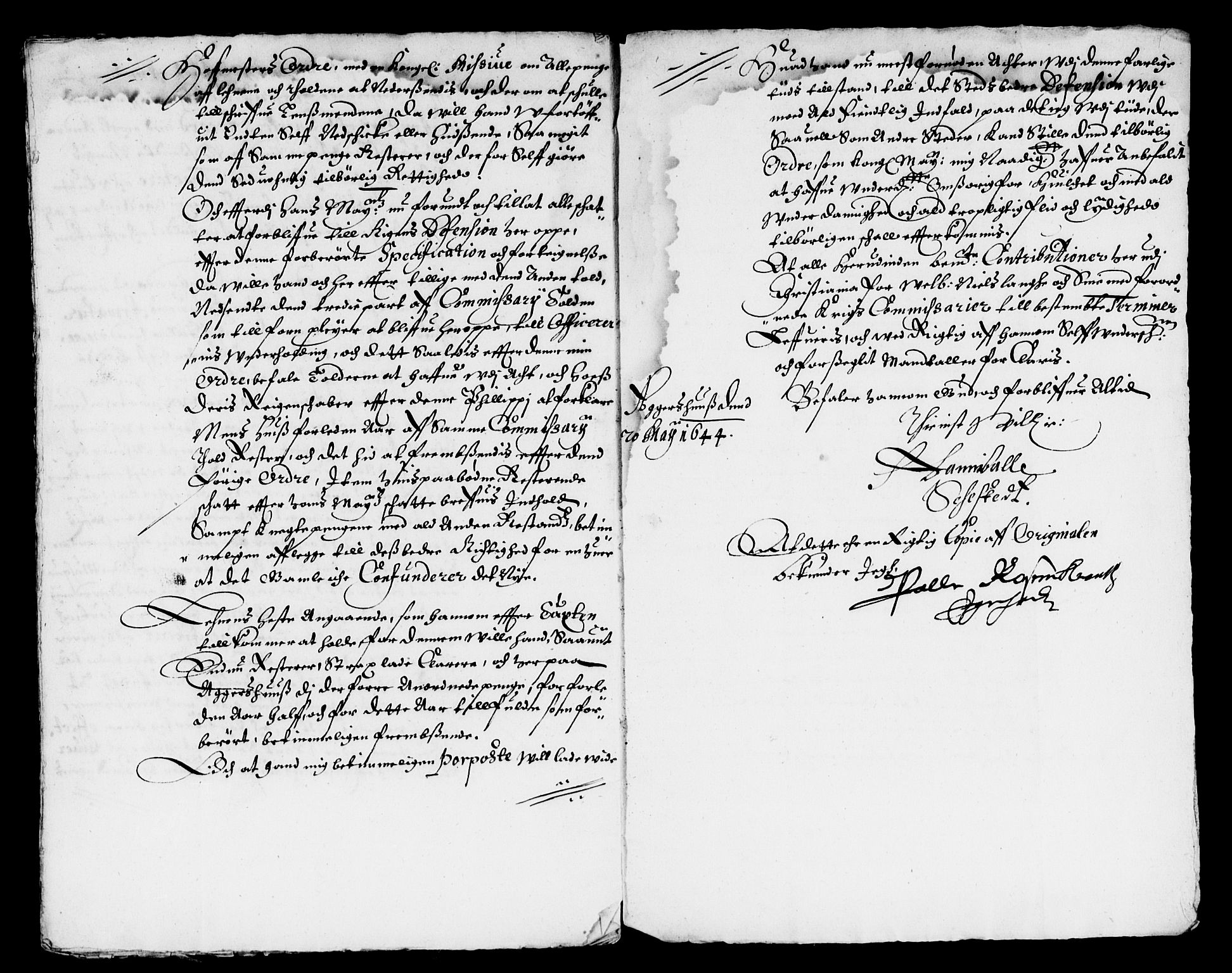 Rentekammeret inntil 1814, Reviderte regnskaper, Lensregnskaper, RA/EA-5023/R/Rb/Rbq/L0034: Nedenes len. Mandals len. Råbyggelag., 1643-1646