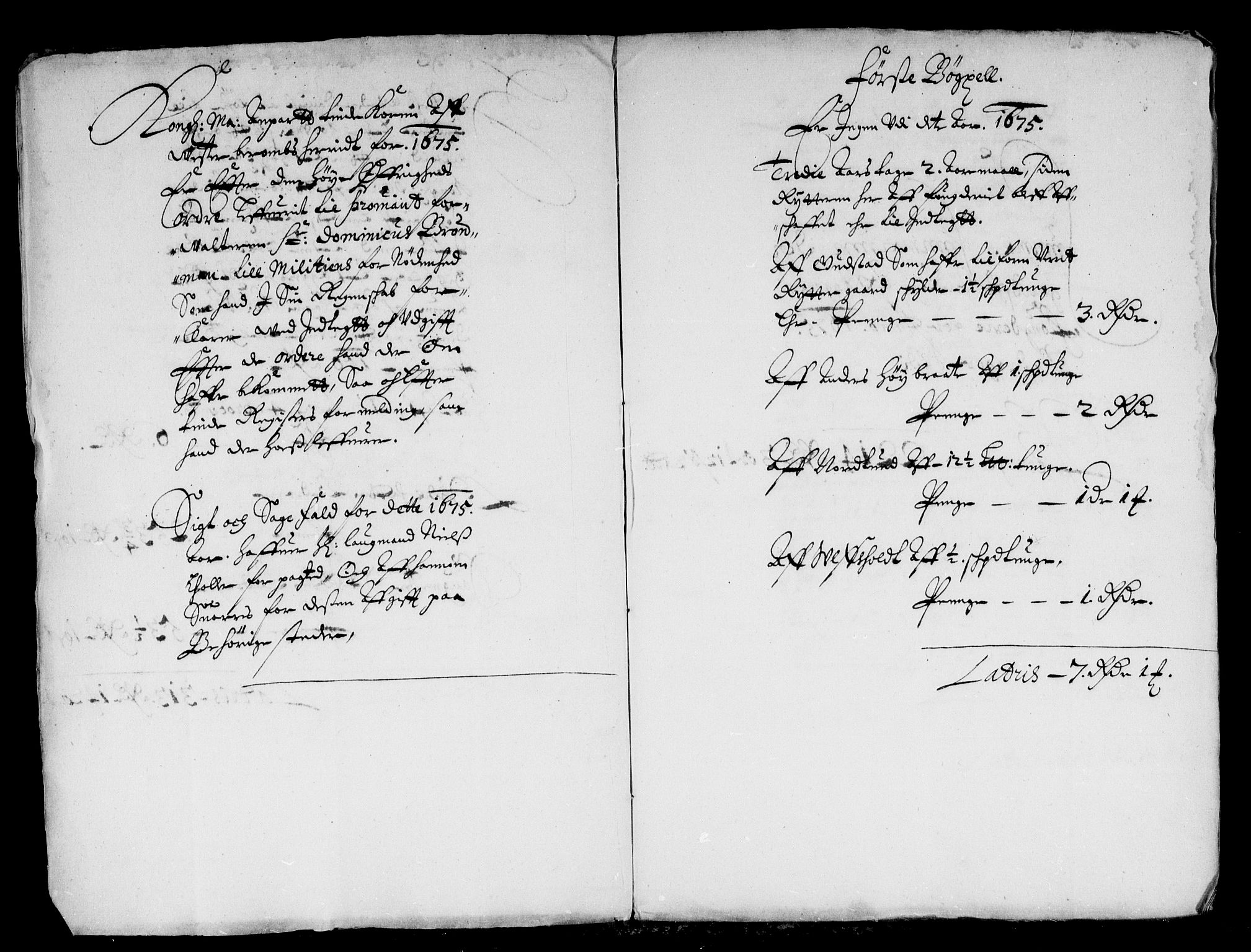 Rentekammeret inntil 1814, Reviderte regnskaper, Stiftamtstueregnskaper, Landkommissariatet på Akershus og Akershus stiftamt, AV/RA-EA-5869/R/Rb/L0110: Akershus stiftamt, 1675