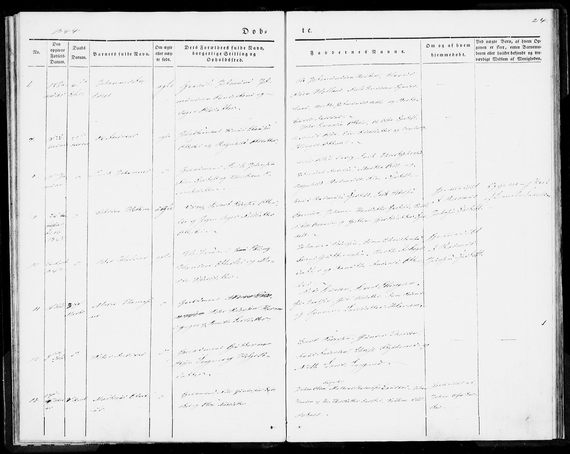 Ministerialprotokoller, klokkerbøker og fødselsregistre - Møre og Romsdal, SAT/A-1454/536/L0496: Ministerialbok nr. 536A05, 1840-1847, s. 24
