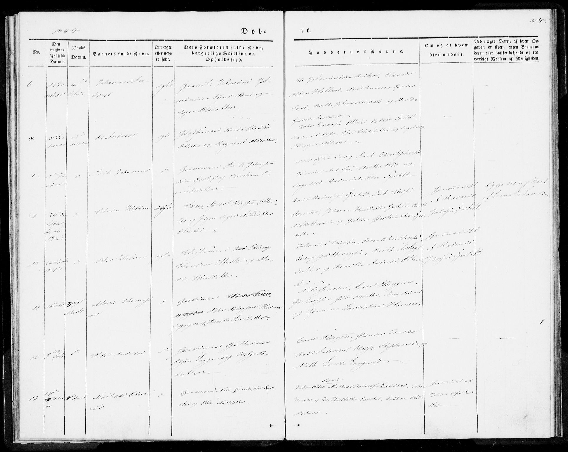 Ministerialprotokoller, klokkerbøker og fødselsregistre - Møre og Romsdal, AV/SAT-A-1454/536/L0496: Ministerialbok nr. 536A05, 1840-1847, s. 24