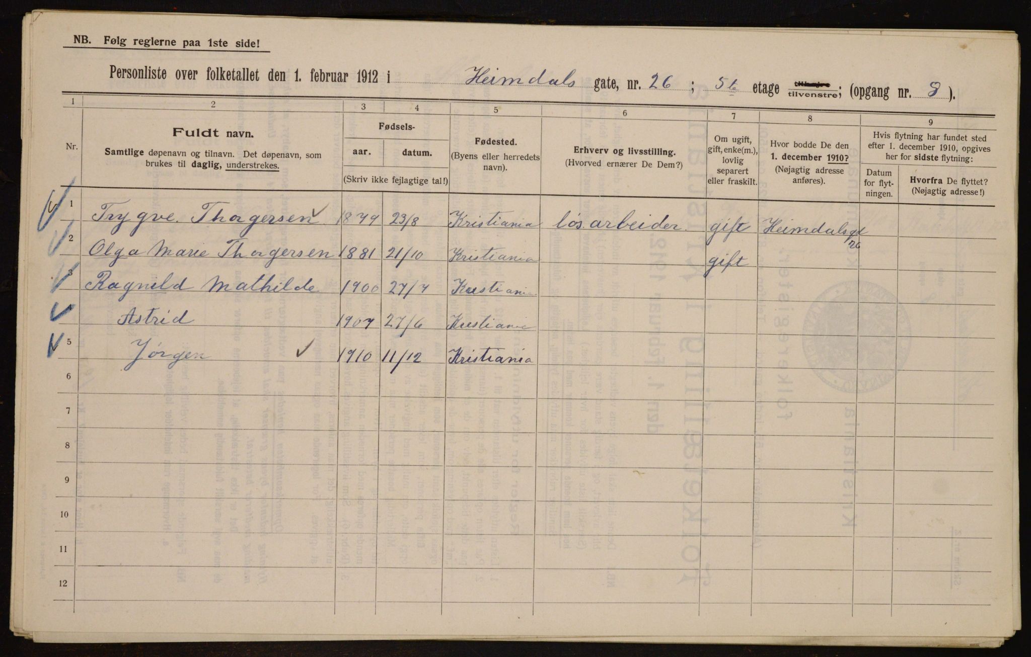 OBA, Kommunal folketelling 1.2.1912 for Kristiania, 1912, s. 37289