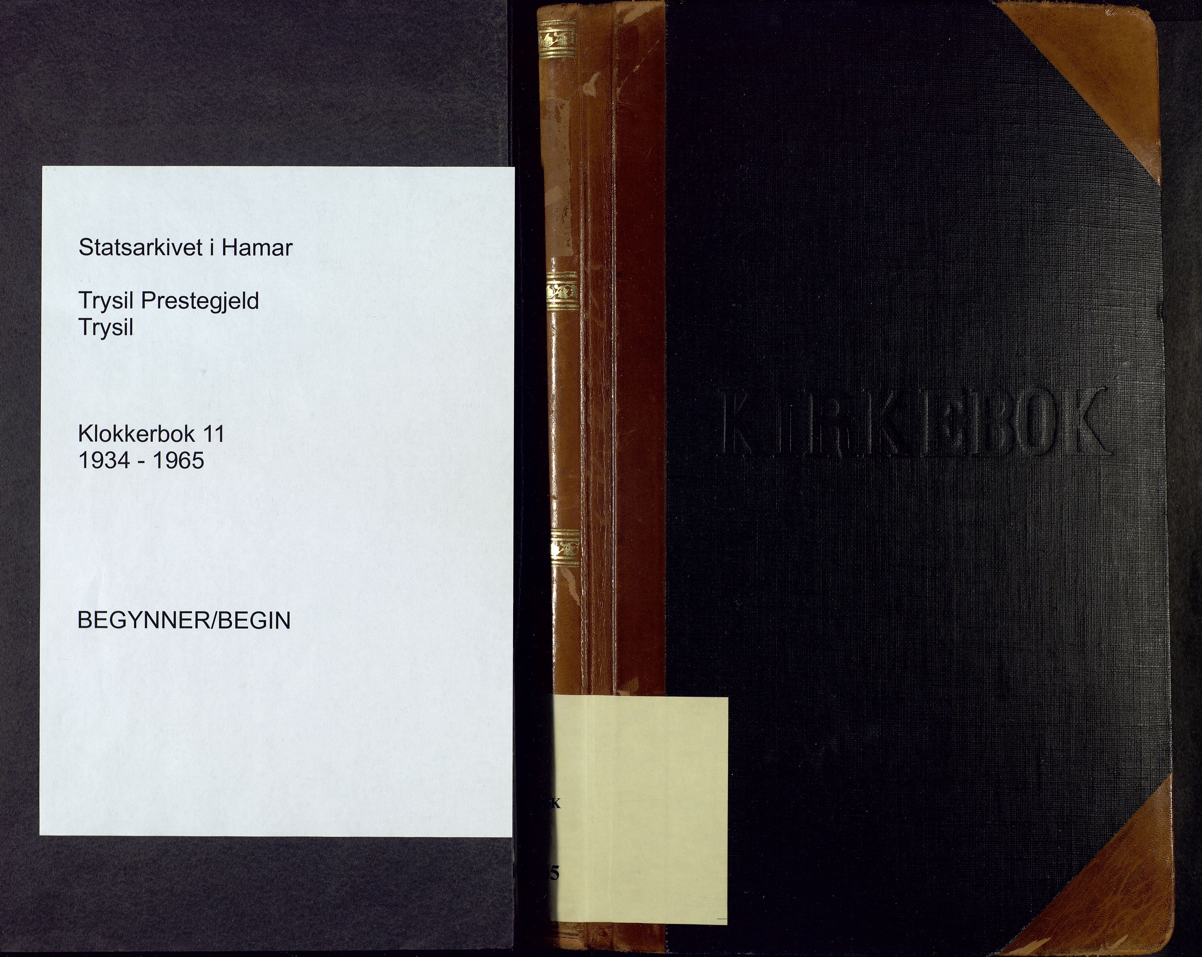 Trysil prestekontor, SAH/PREST-046/H/Ha/Hab/L0011: Klokkerbok nr. 11, 1934-1965