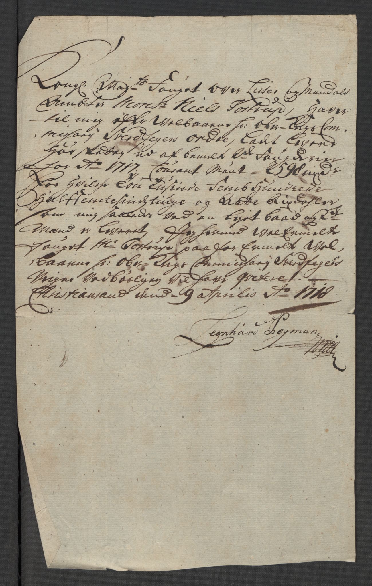 Rentekammeret inntil 1814, Reviderte regnskaper, Fogderegnskap, AV/RA-EA-4092/R43/L2563: Fogderegnskap Lista og Mandal, 1718, s. 541