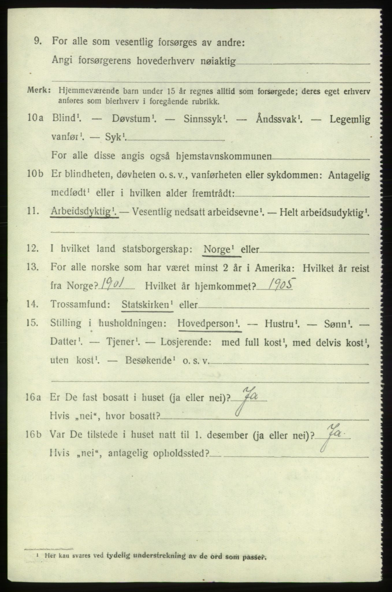 SAB, Folketelling 1920 for 1220 Bremnes herred, 1920, s. 1829