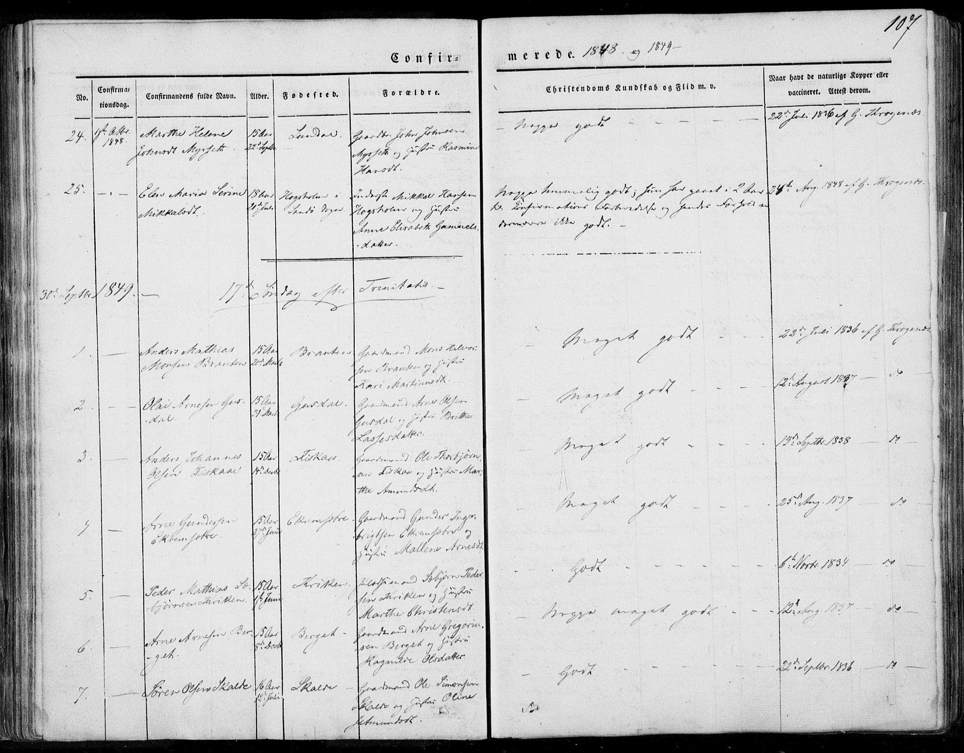 Ministerialprotokoller, klokkerbøker og fødselsregistre - Møre og Romsdal, SAT/A-1454/501/L0006: Ministerialbok nr. 501A06, 1844-1868, s. 107