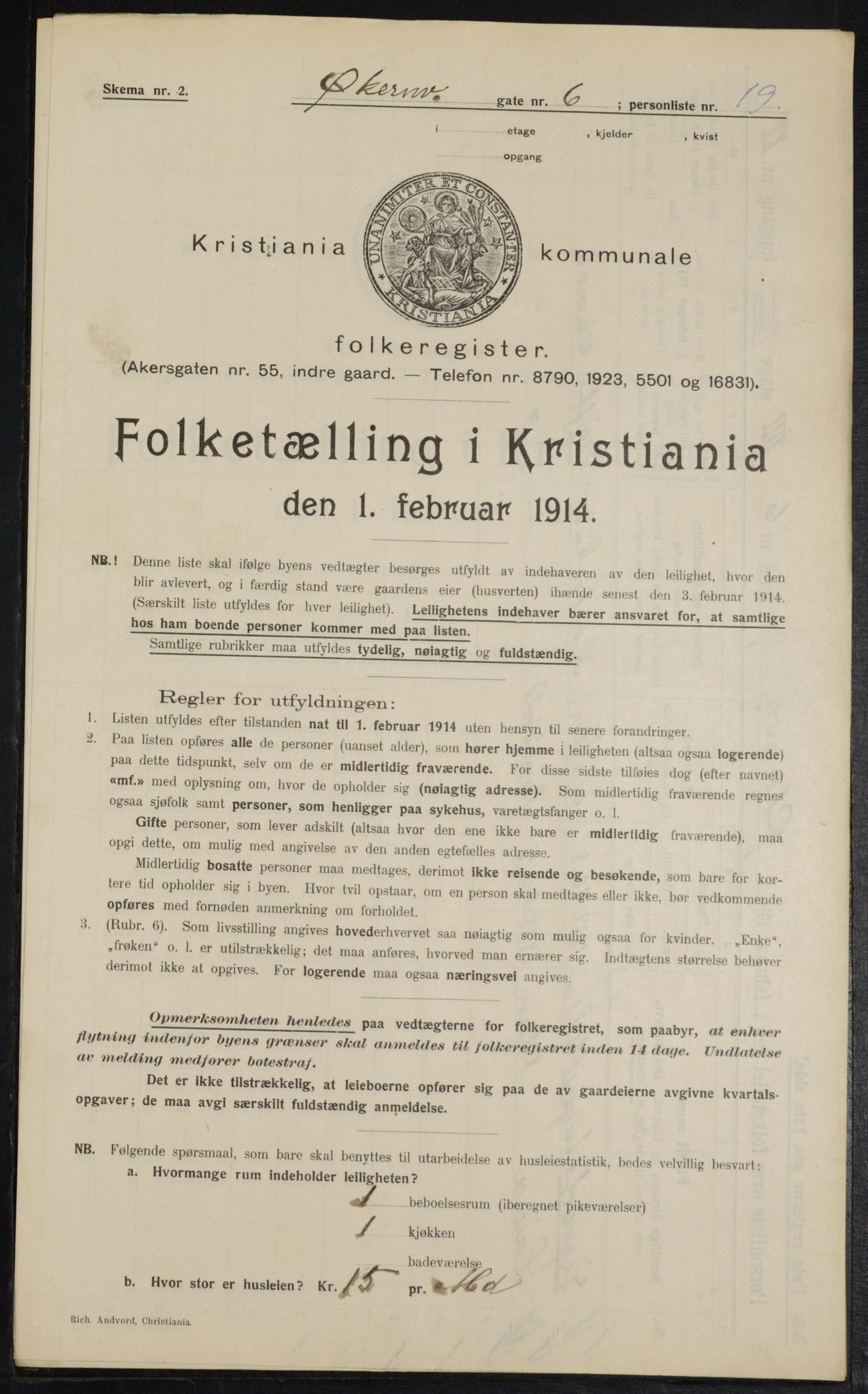 OBA, Kommunal folketelling 1.2.1914 for Kristiania, 1914, s. 129769