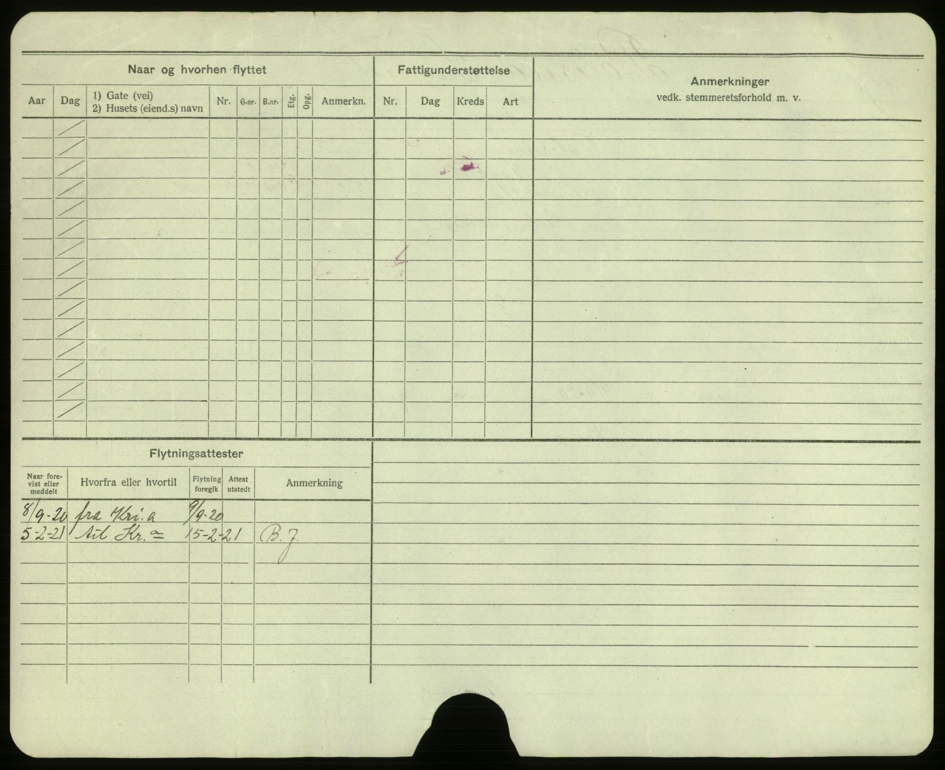 Oslo folkeregister, Registerkort, AV/SAO-A-11715/F/Fa/Faa/L0009: Kvinner, 1917-1922, s. 5