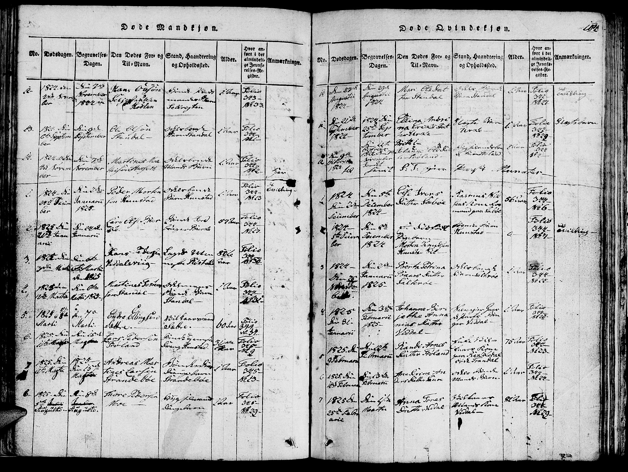 Ministerialprotokoller, klokkerbøker og fødselsregistre - Møre og Romsdal, SAT/A-1454/515/L0207: Ministerialbok nr. 515A03, 1819-1829, s. 104