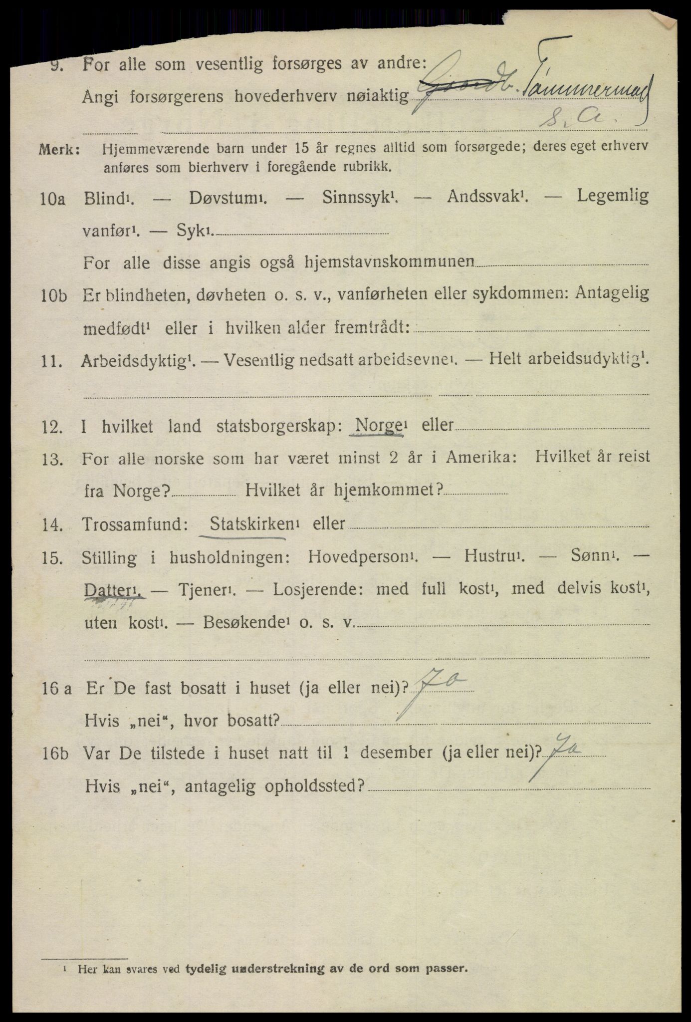 SAH, Folketelling 1920 for 0534 Gran herred, 1920, s. 8252