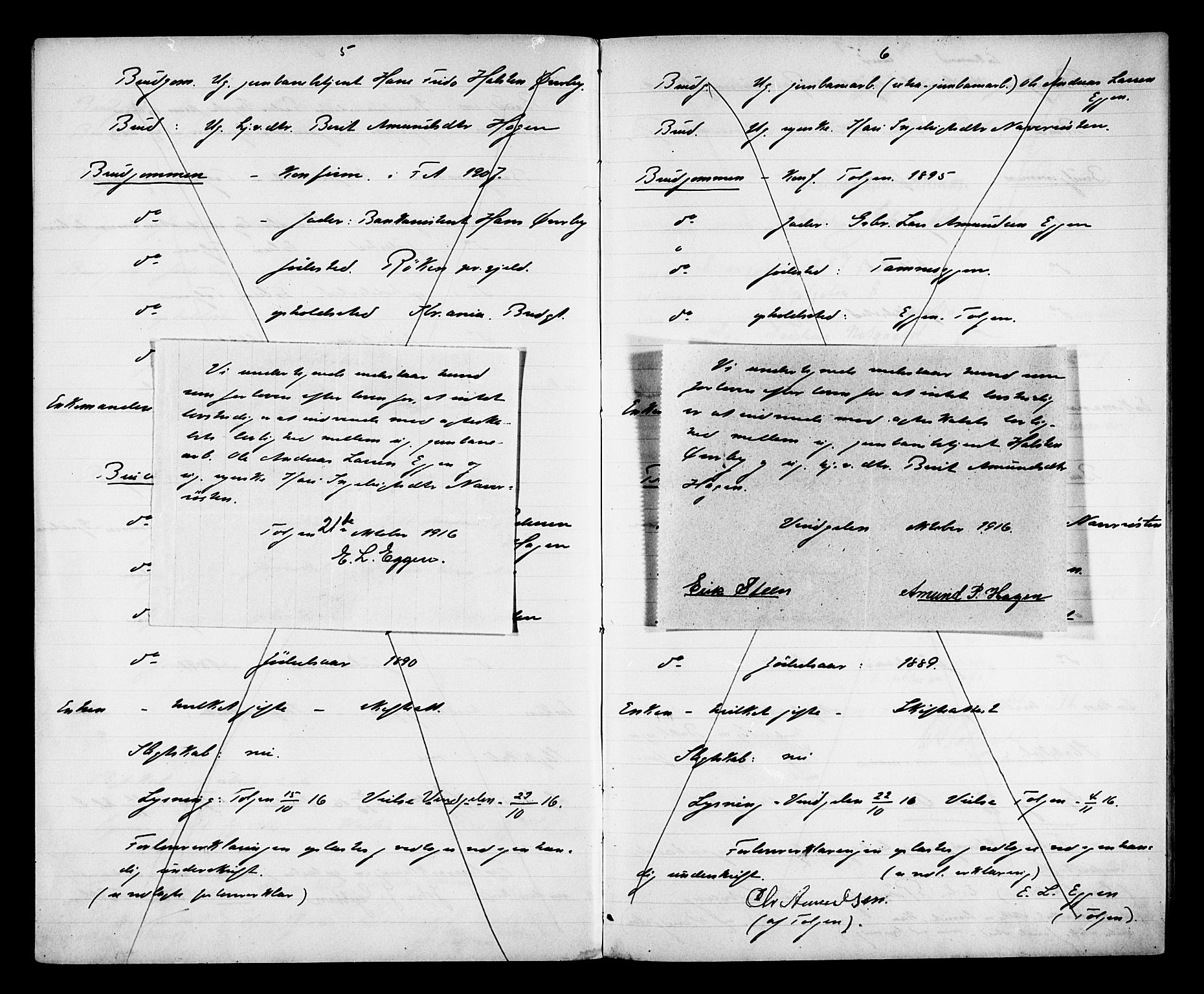 Tolga prestekontor, AV/SAH-PREST-062/N/L0004: Lysningsprotokoll nr. 31, 1916-1920, s. 5-6
