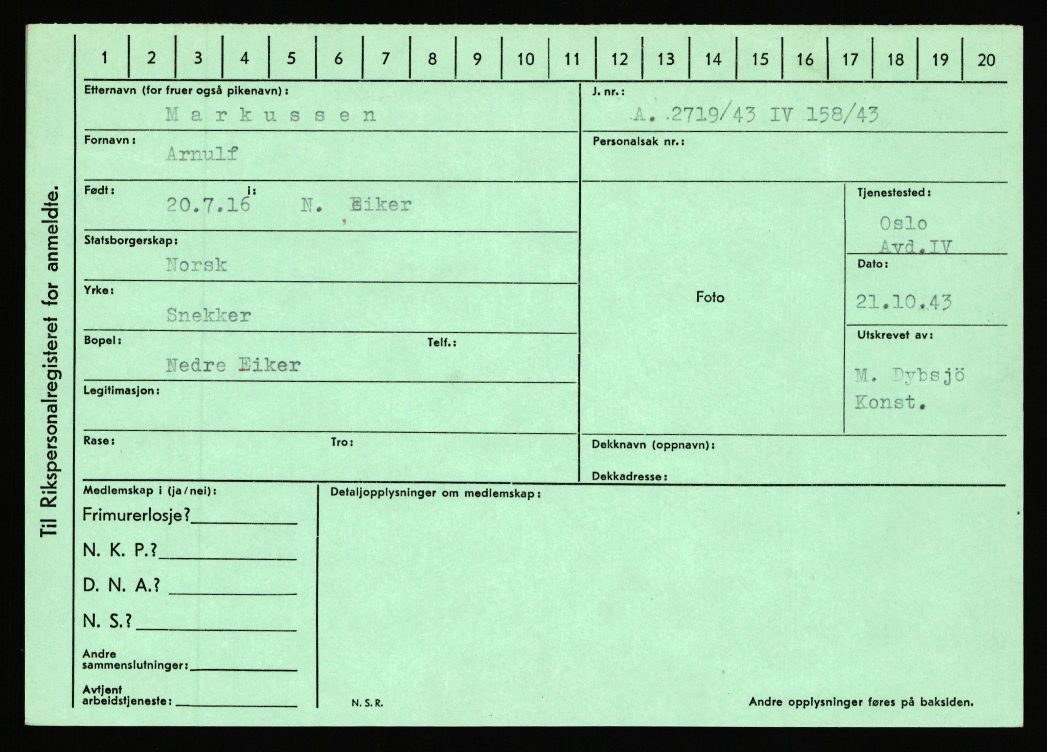 Statspolitiet - Hovedkontoret / Osloavdelingen, AV/RA-S-1329/C/Ca/L0010: Lind - Moksnes, 1943-1945, s. 2700