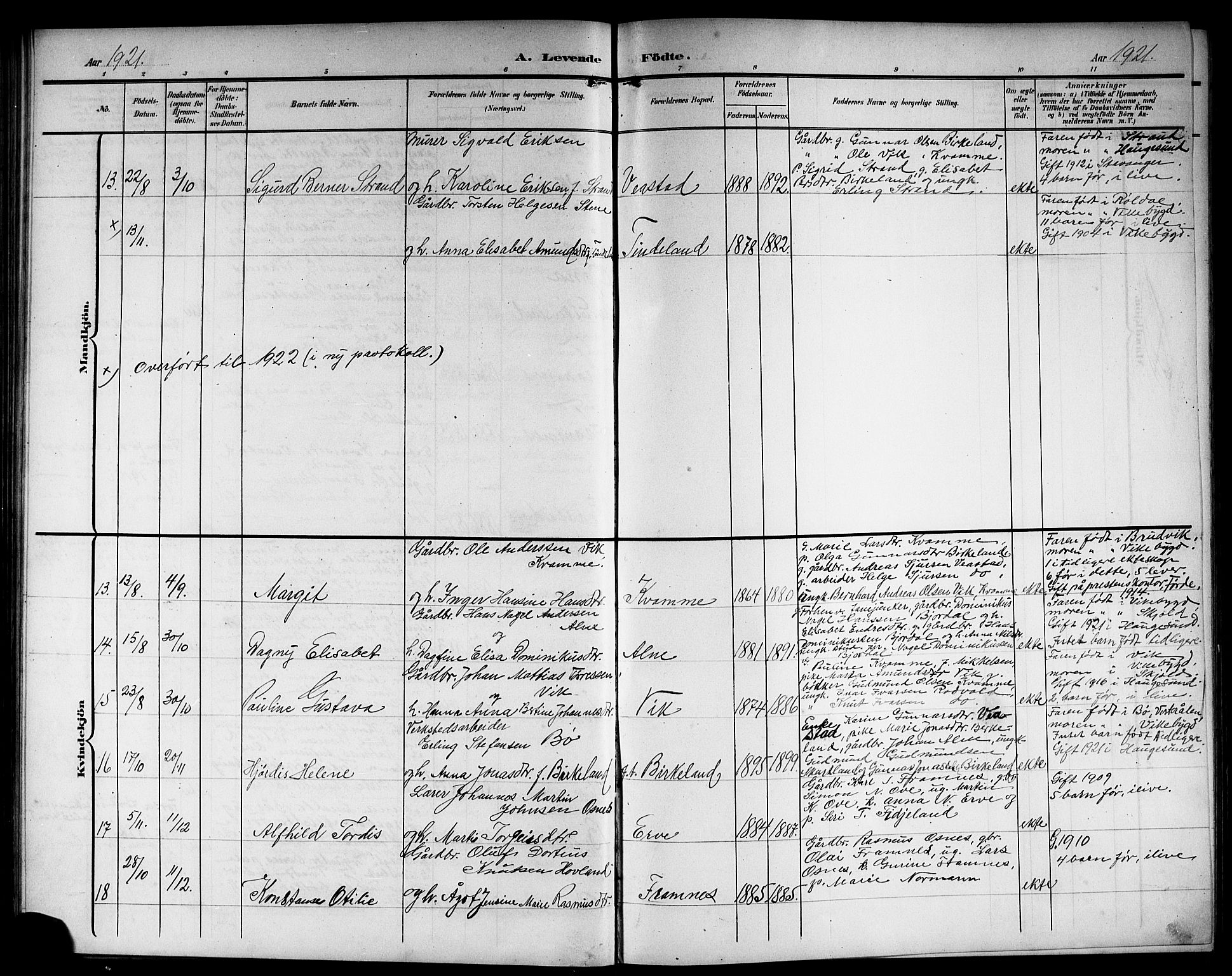 Sveio Sokneprestembete, AV/SAB-A-78501/H/Hab: Klokkerbok nr. C 4, 1903-1921