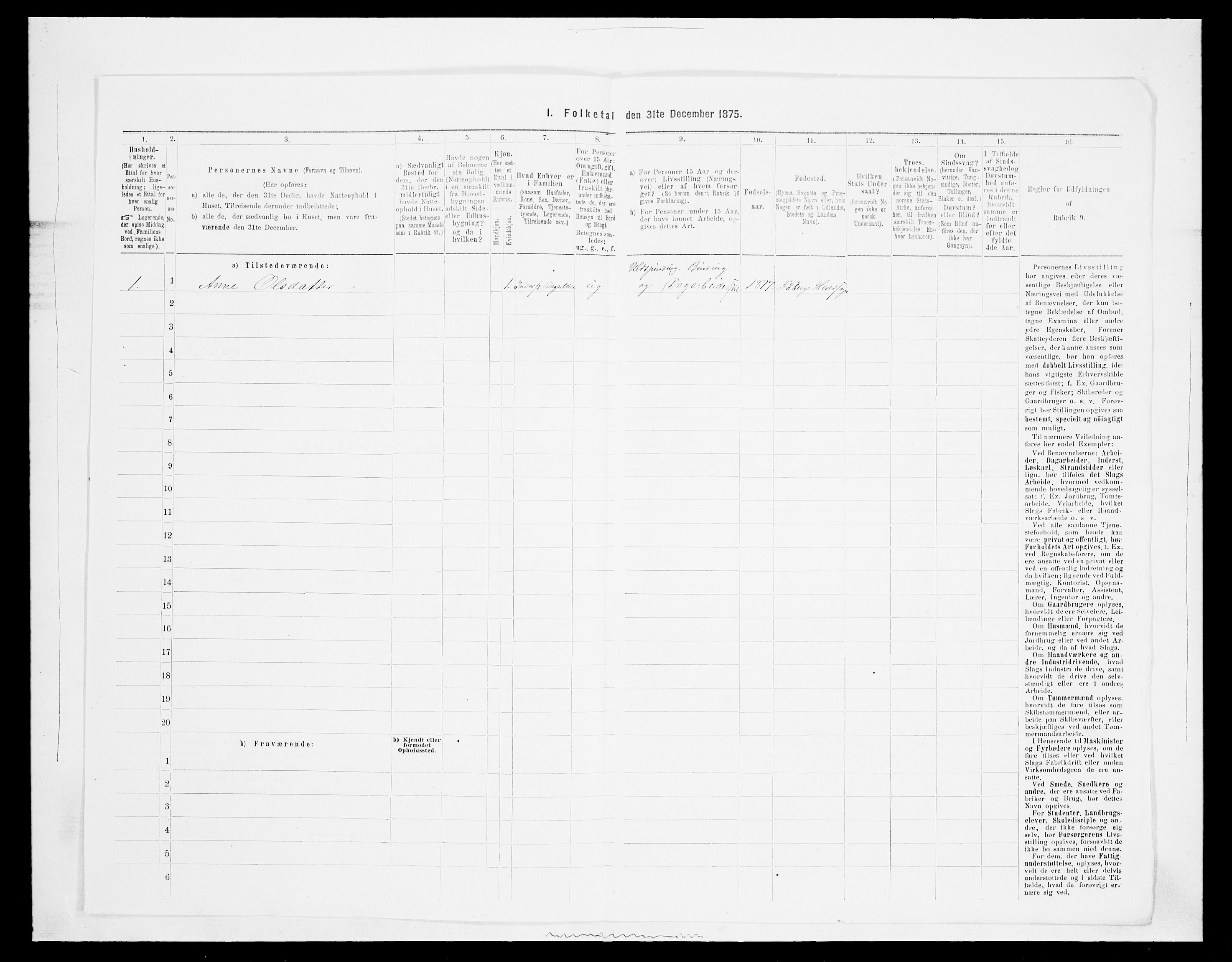 SAH, Folketelling 1875 for 0524L Fåberg prestegjeld, Fåberg sokn og Lillehammer landsokn, 1875, s. 386