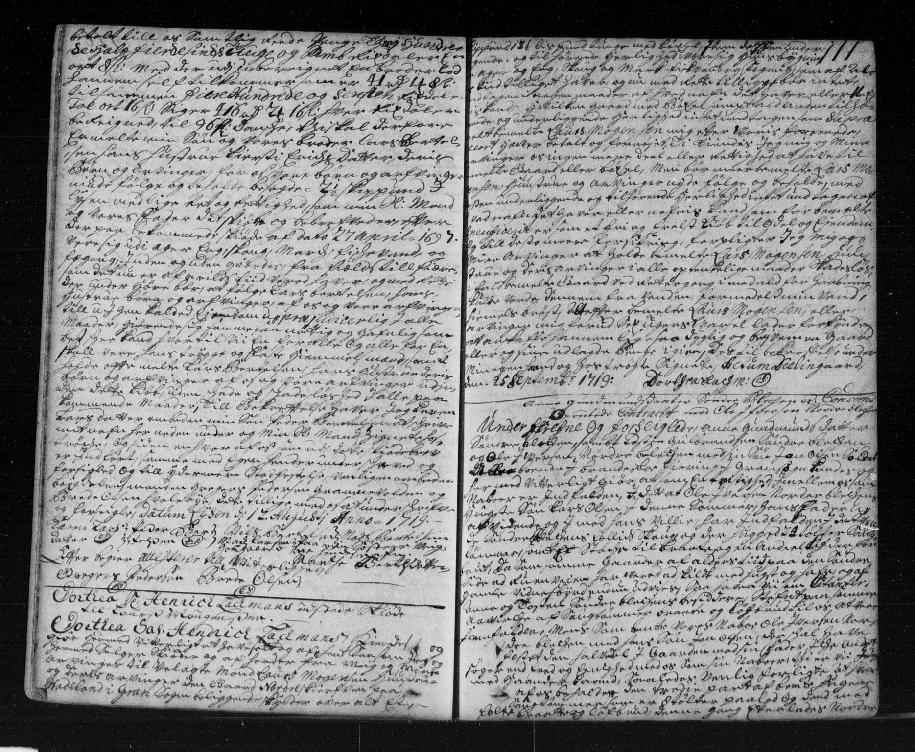 Hadeland, Land og Valdres sorenskriveri, SAH/TING-028/H/Hb/L0005/0001: Pantebok nr. 5a, 1716-1727, s. 111