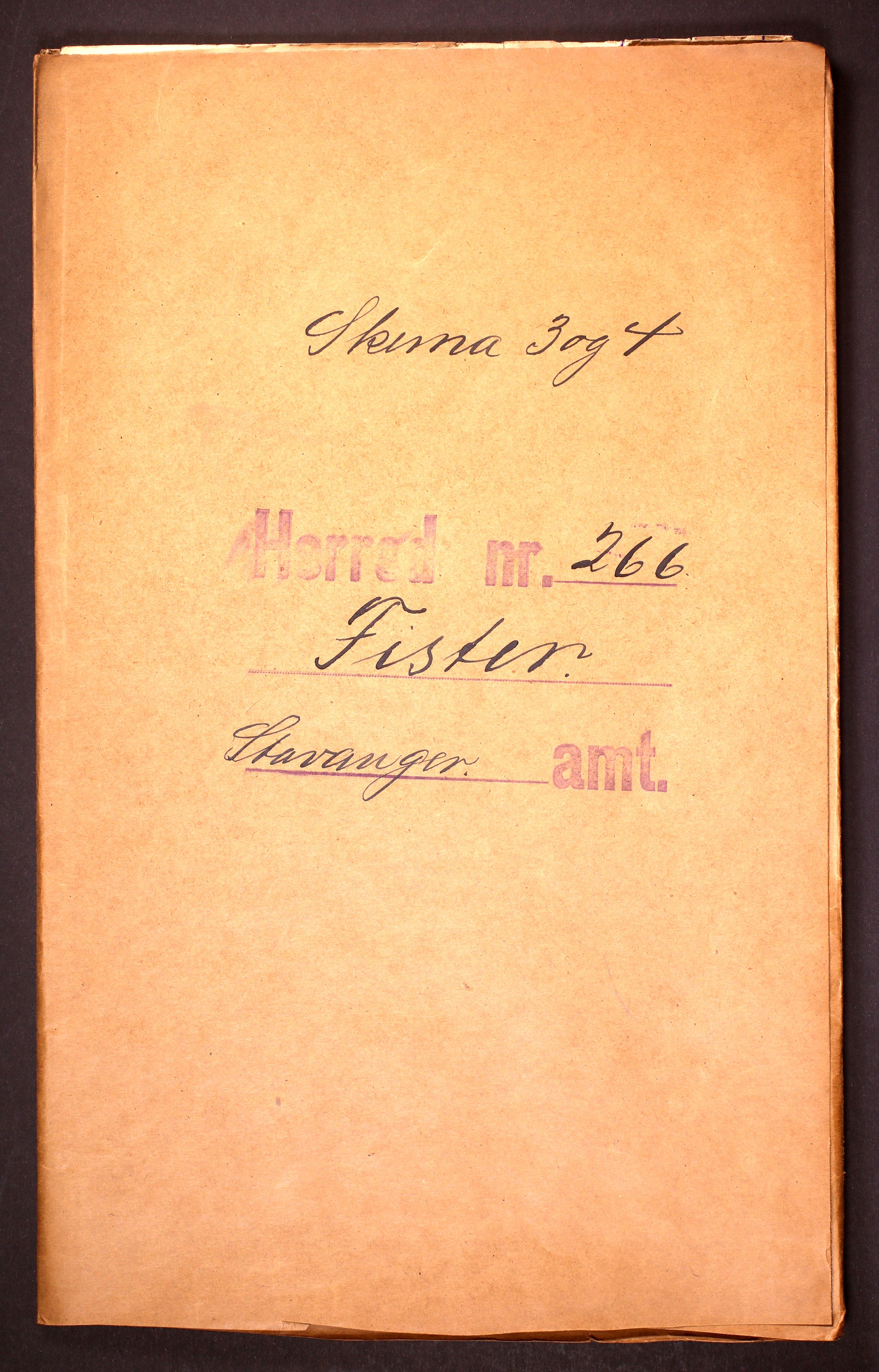 RA, Folketelling 1910 for 1132 Fister herred, 1910, s. 1
