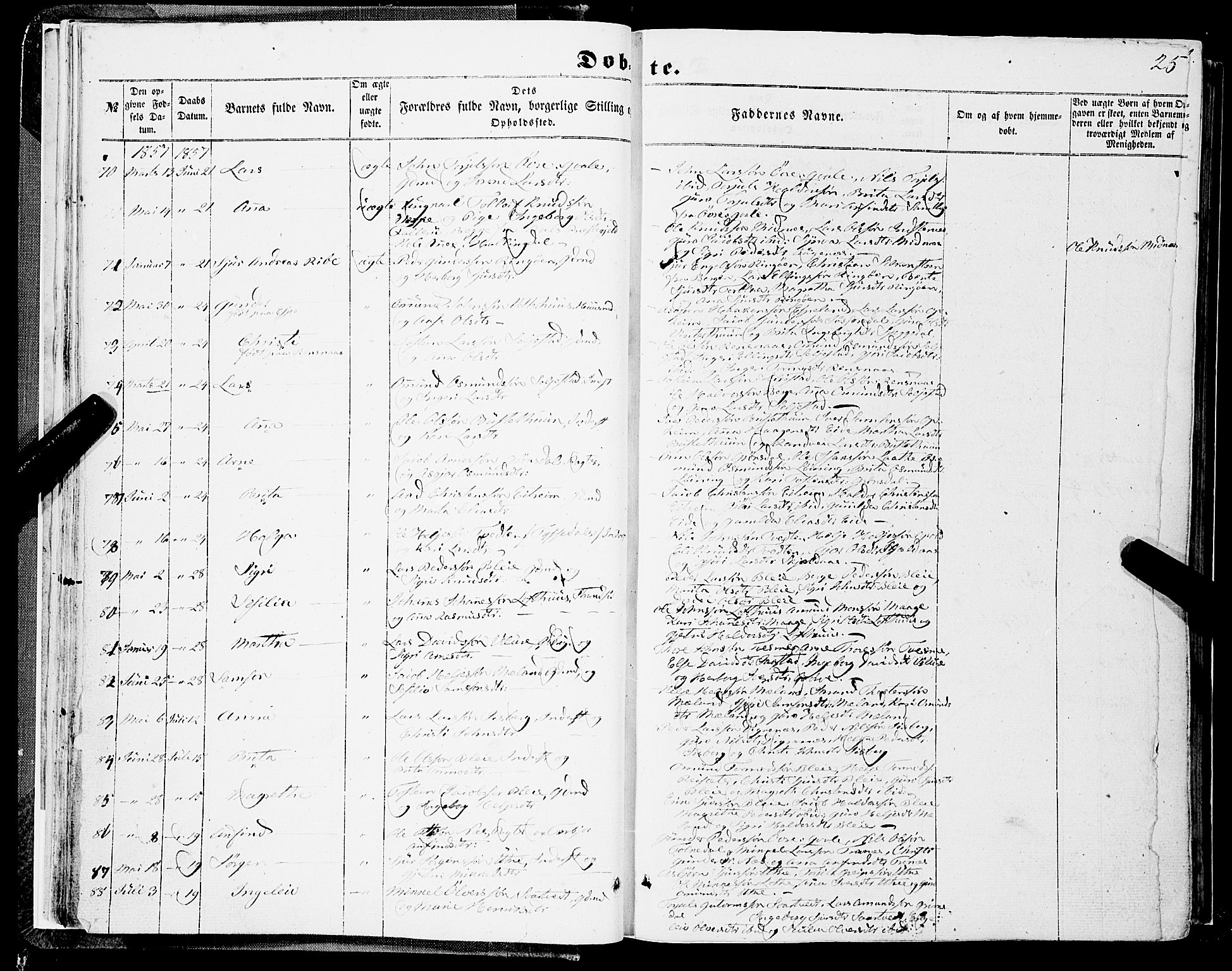 Ullensvang sokneprestembete, AV/SAB-A-78701/H/Haa: Ministerialbok nr. A 11, 1854-1866, s. 25