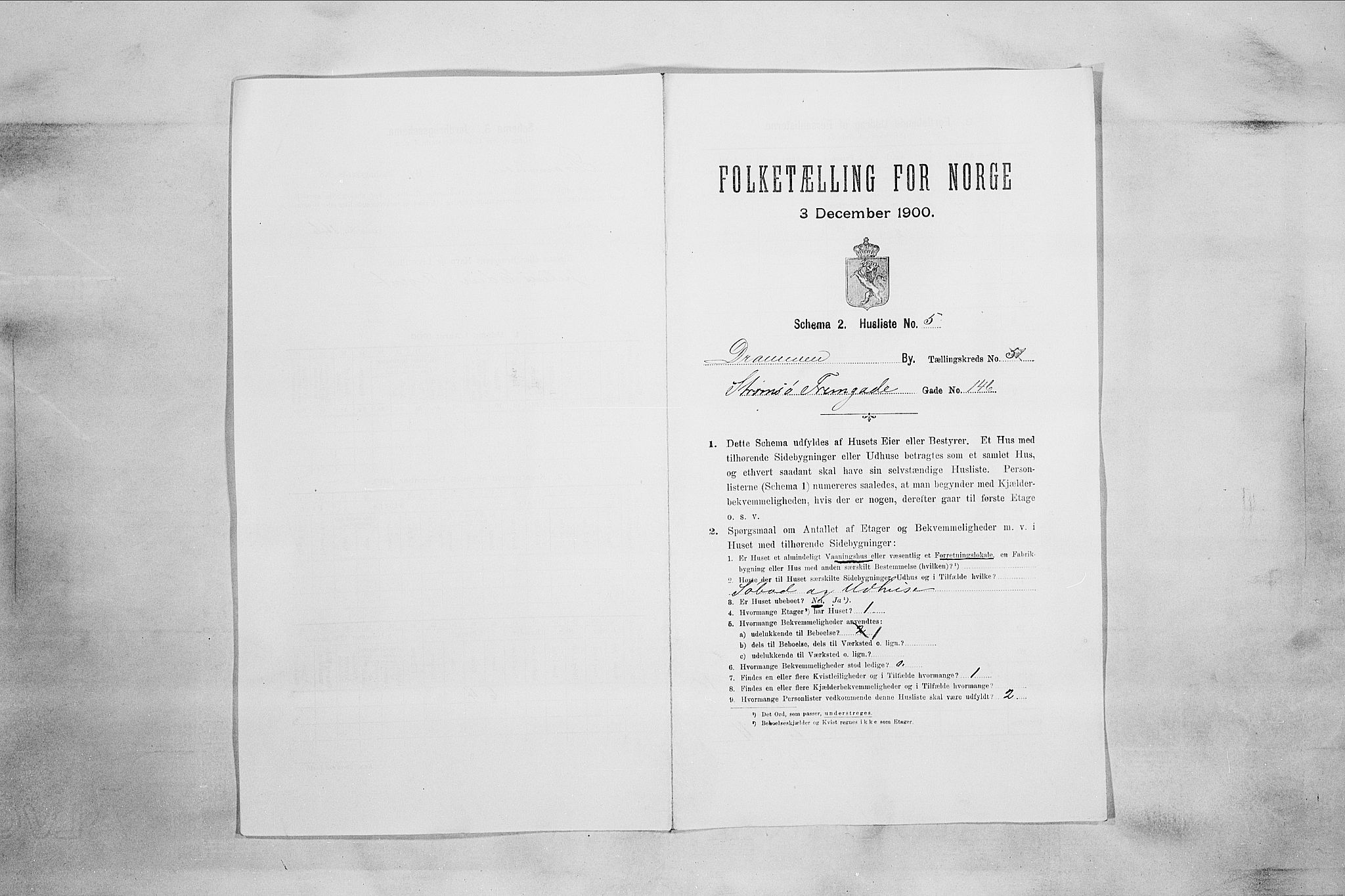 RA, Folketelling 1900 for 0602 Drammen kjøpstad, 1900, s. 8742