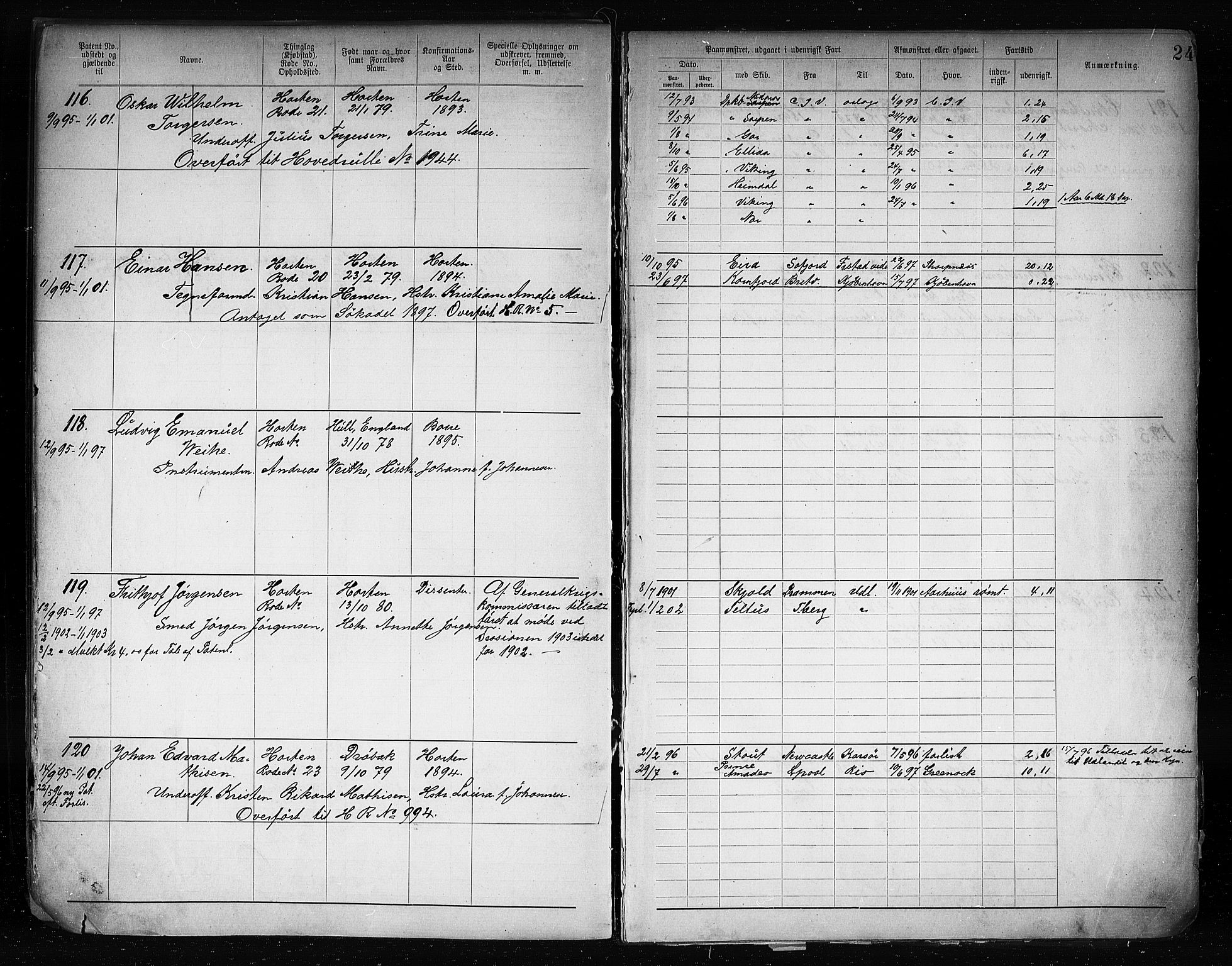 Horten innrulleringskontor, AV/SAKO-A-785/F/Fb/L0004: Annotasjonsrulle, 1889-1911, s. 27