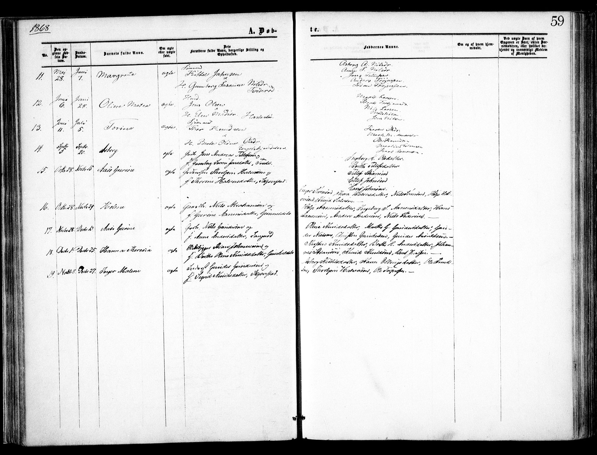 Austre Moland sokneprestkontor, AV/SAK-1111-0001/F/Fa/Faa/L0008: Ministerialbok nr. A 8, 1858-1868, s. 59