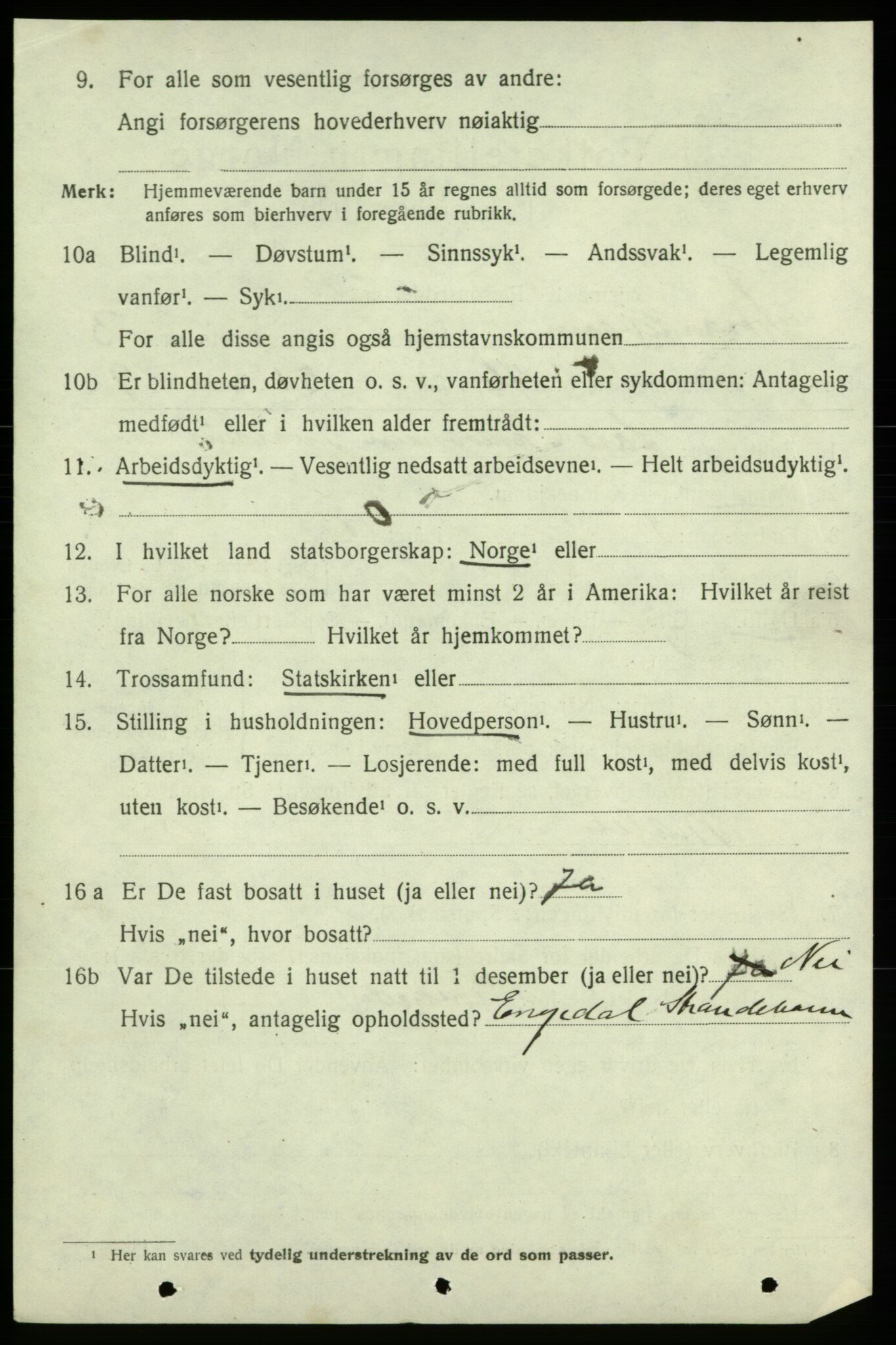 SAB, Folketelling 1920 for 1226 Strandebarm herred, 1920, s. 2861