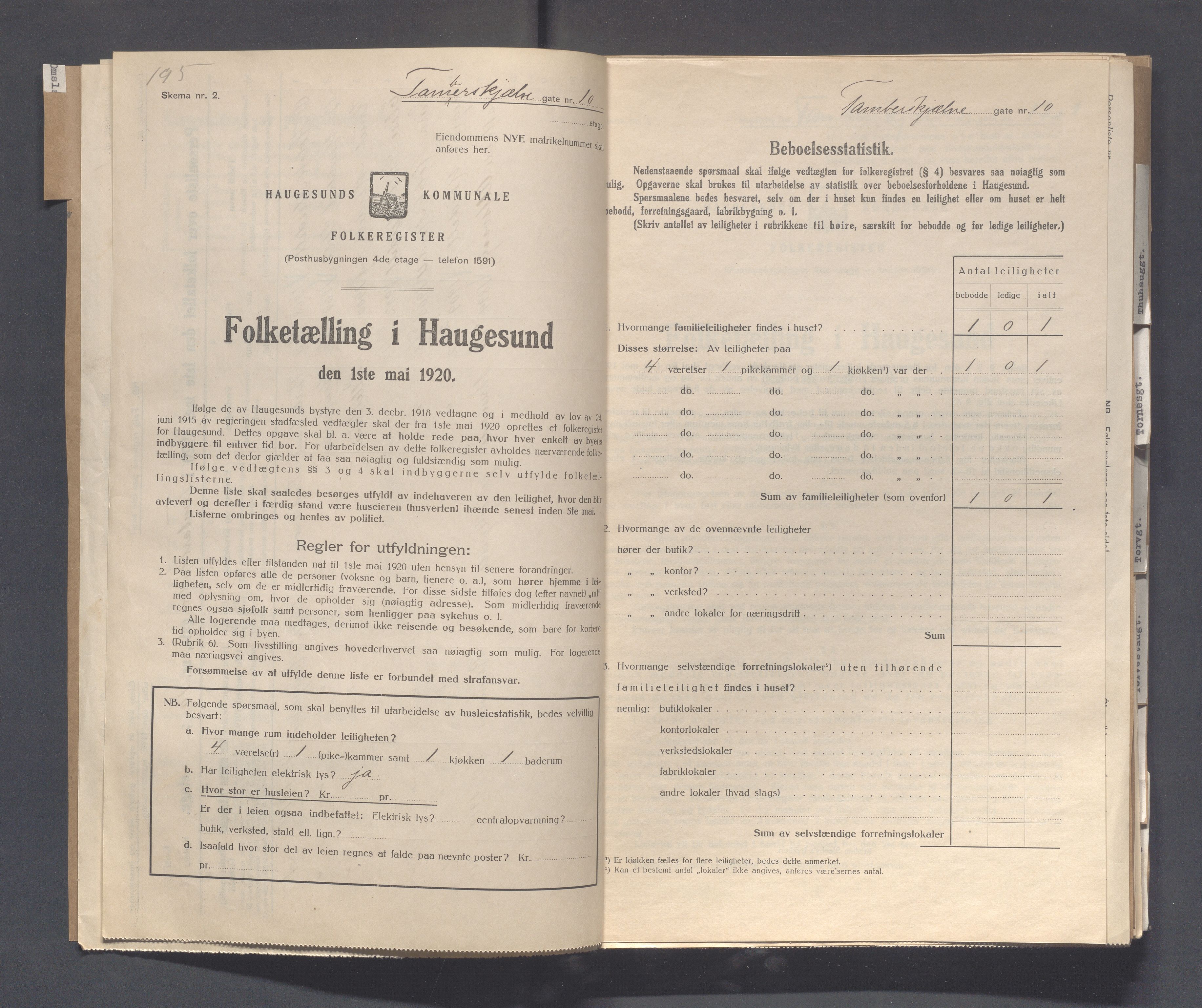 IKAR, Kommunal folketelling 1.5.1920 for Haugesund, 1920, s. 5163