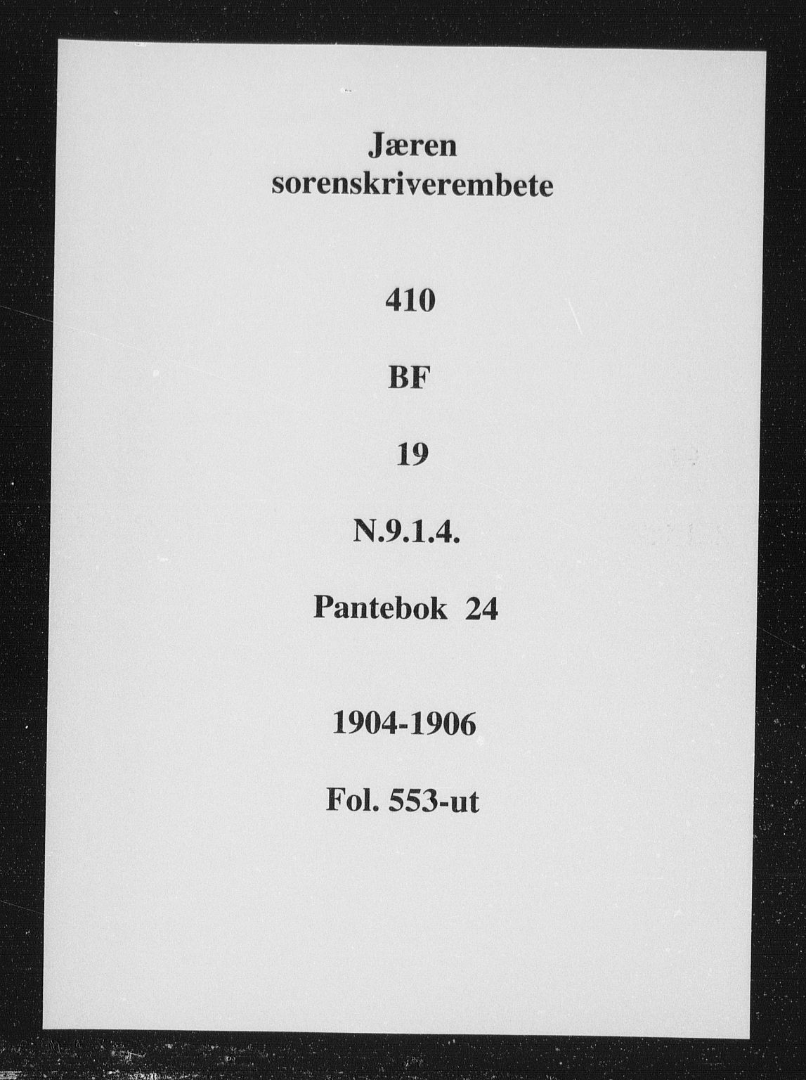 Jæren sorenskriveri, SAST/A-100310/01/4/41/41BF/L0019: Pantebok nr. 24b, 1905-1906