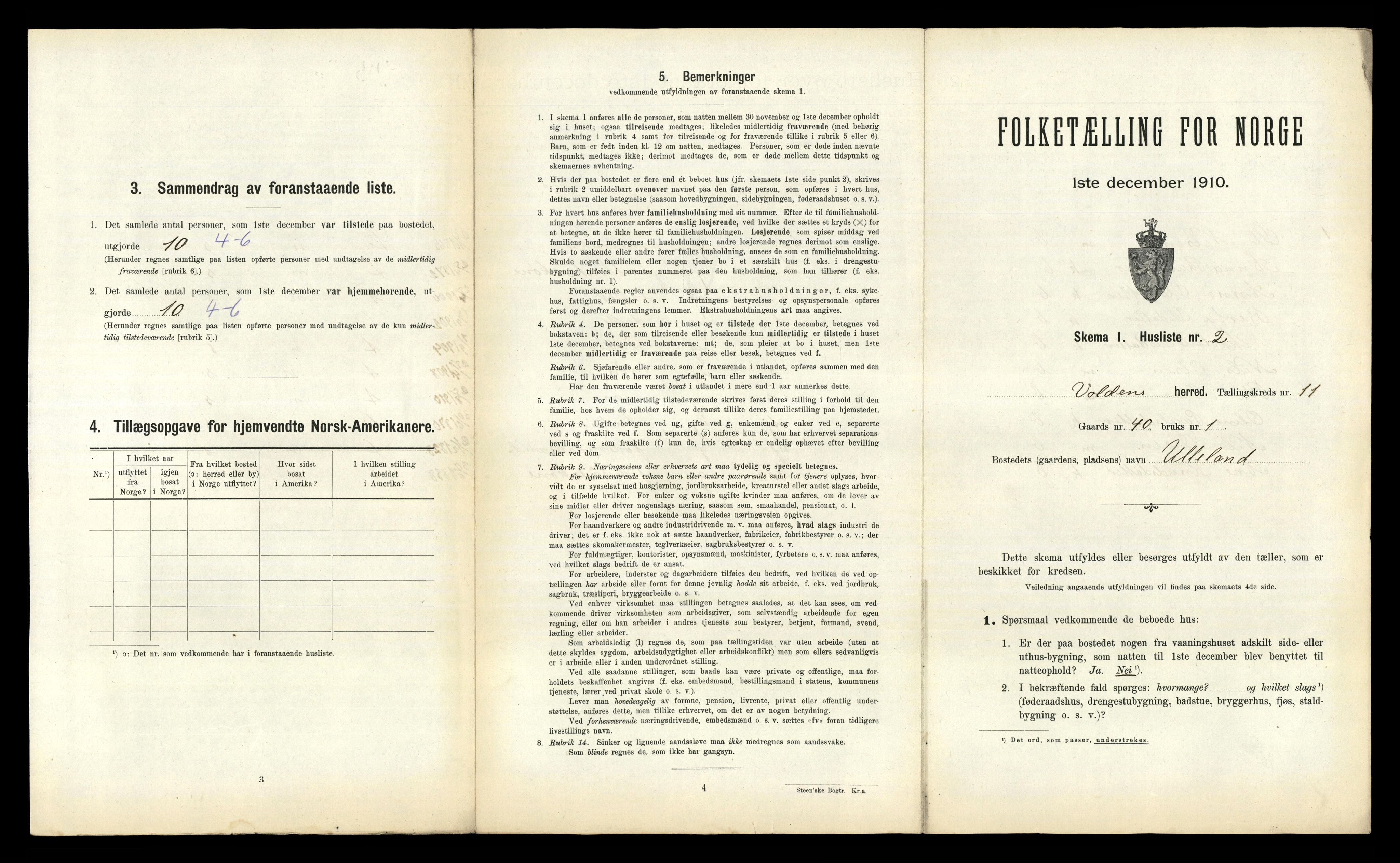 RA, Folketelling 1910 for 1519 Volda herred, 1910, s. 842