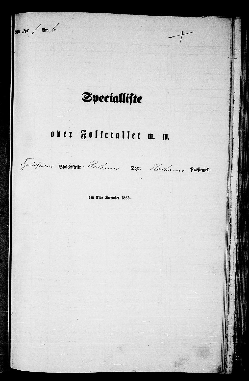 RA, Folketelling 1865 for 1534P Haram prestegjeld, 1865, s. 19