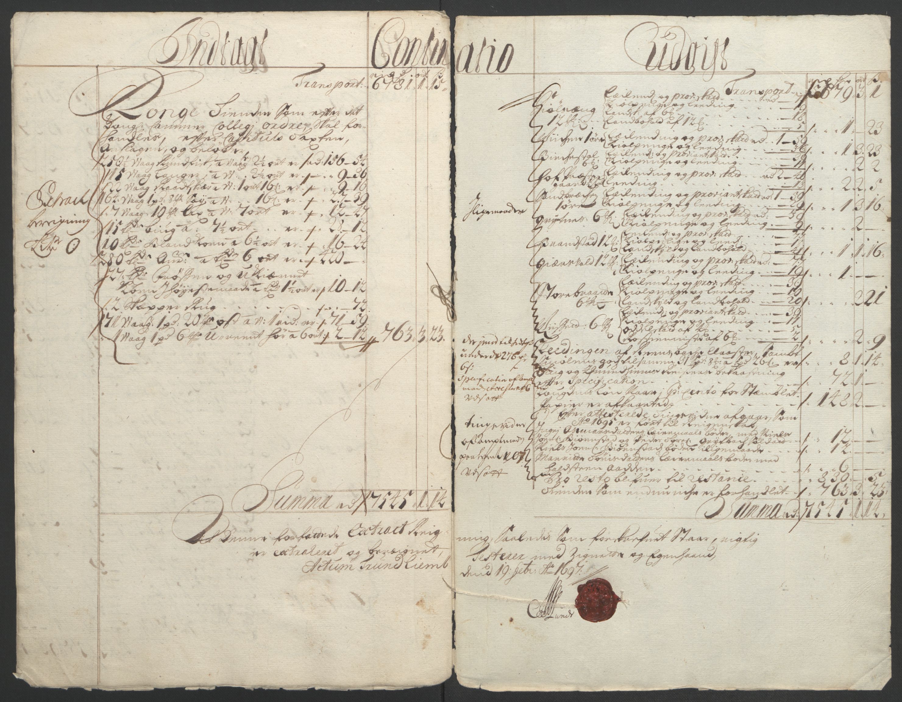 Rentekammeret inntil 1814, Reviderte regnskaper, Fogderegnskap, RA/EA-4092/R56/L3736: Fogderegnskap Nordmøre, 1694-1696, s. 343