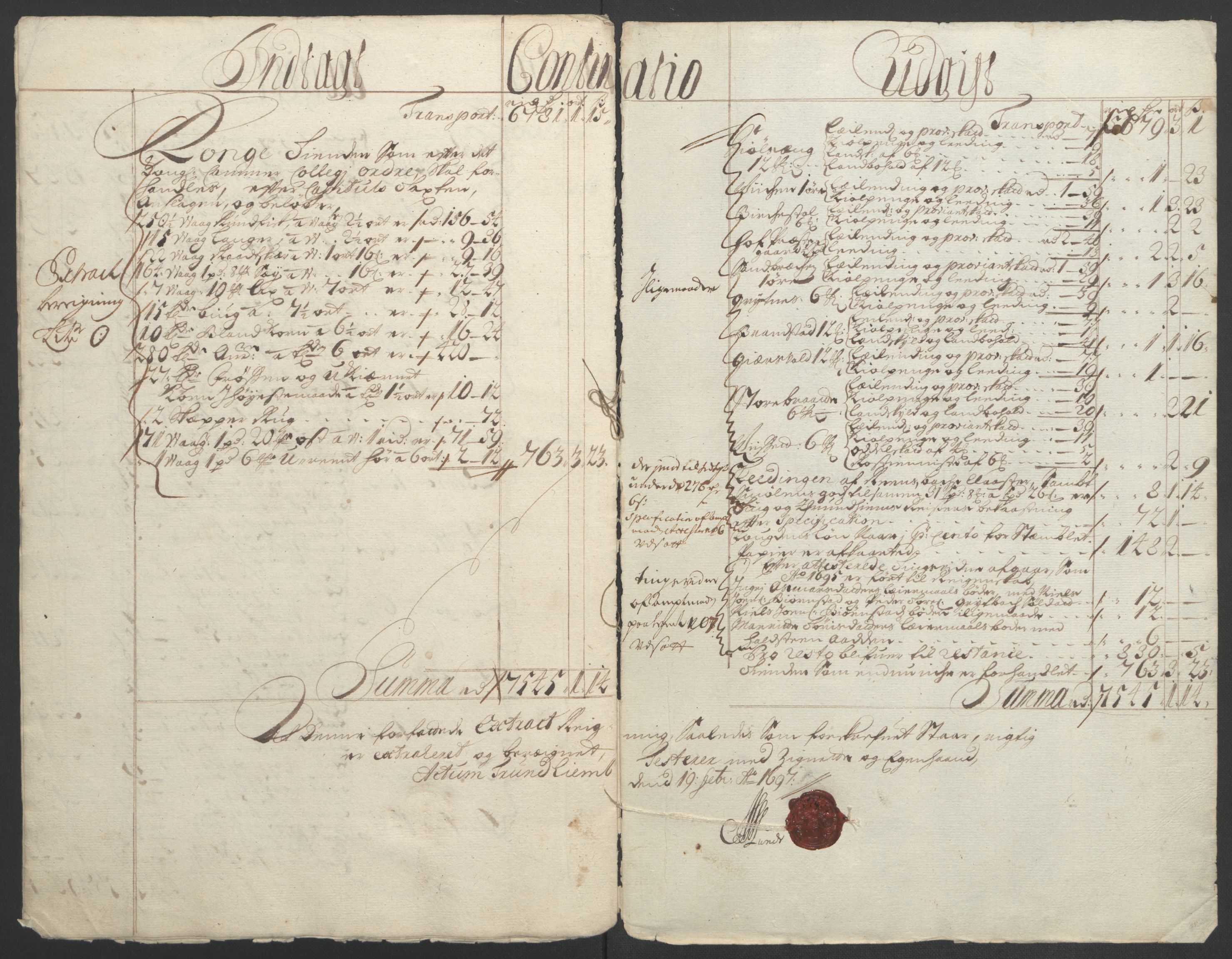 Rentekammeret inntil 1814, Reviderte regnskaper, Fogderegnskap, AV/RA-EA-4092/R56/L3736: Fogderegnskap Nordmøre, 1694-1696, s. 343