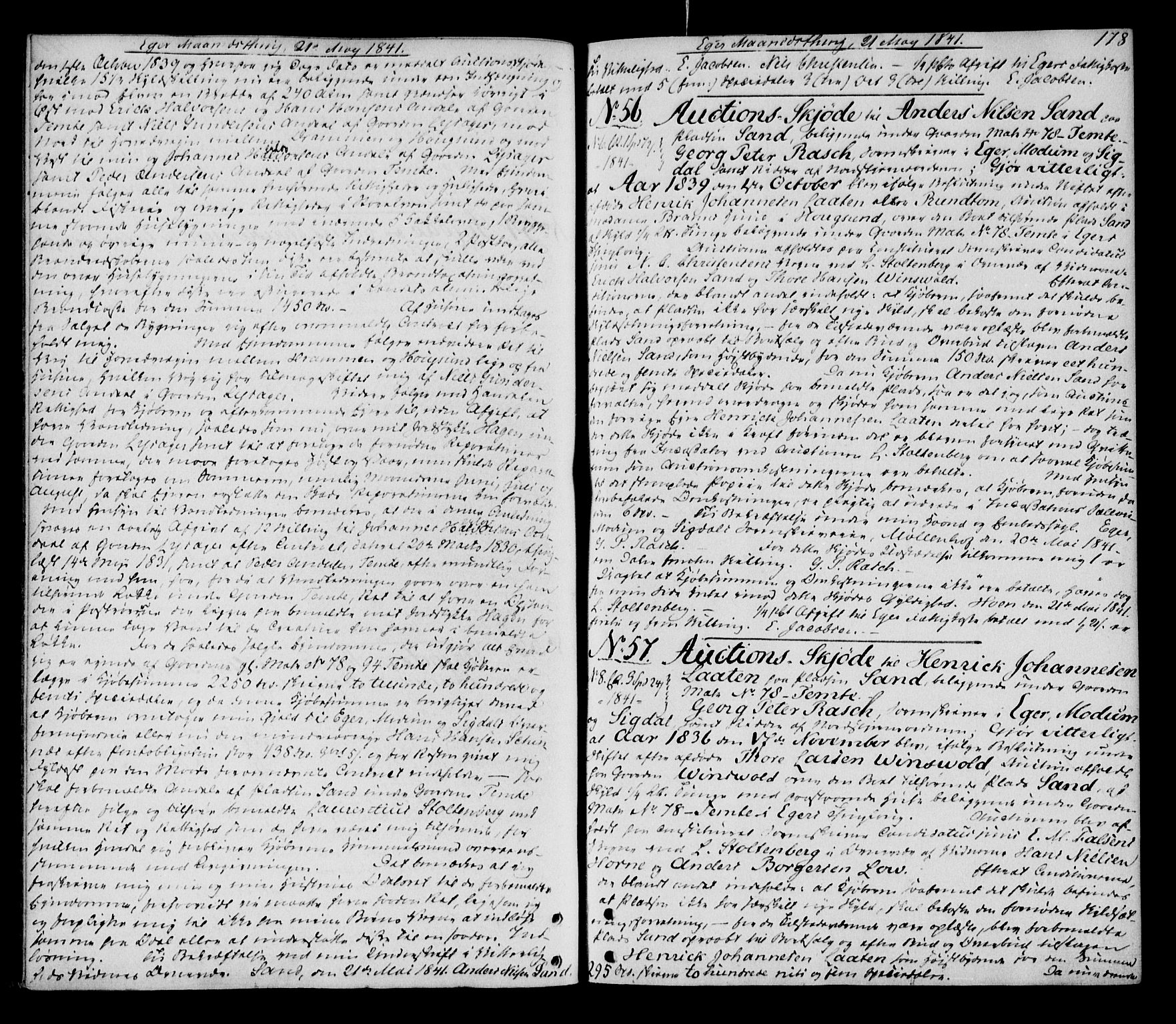 Eiker, Modum og Sigdal sorenskriveri, SAKO/A-123/G/Ga/Gaa/L0011a: Pantebok nr. I 11a, 1840-1842, s. 178