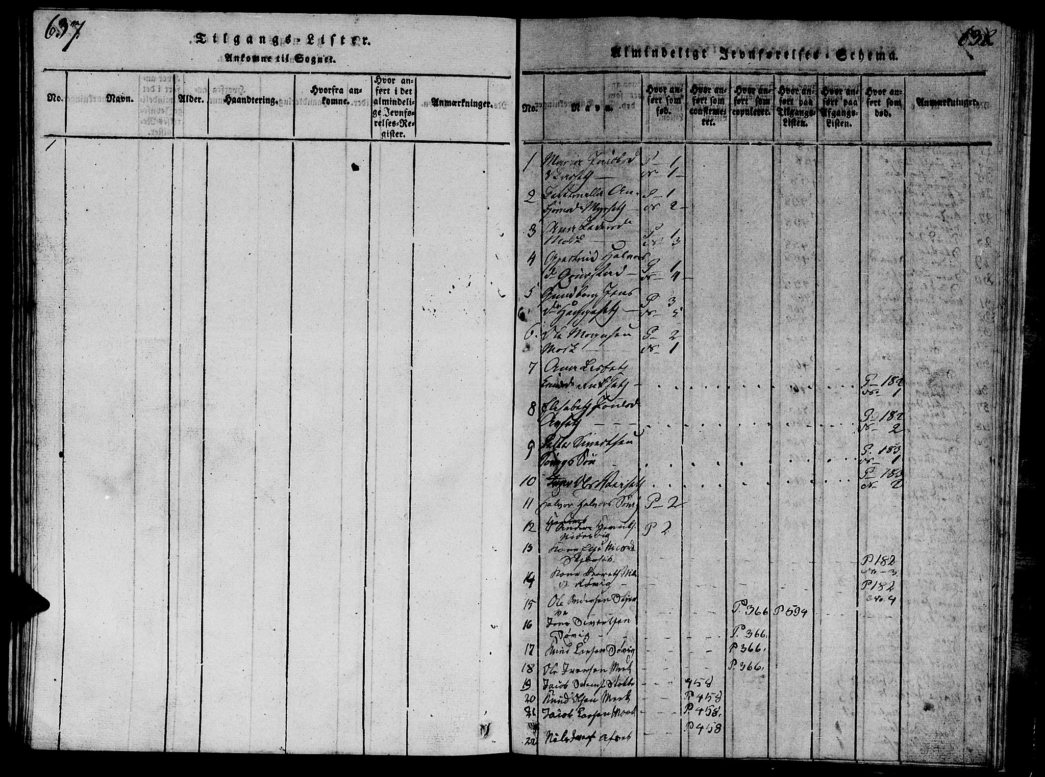 Ministerialprotokoller, klokkerbøker og fødselsregistre - Møre og Romsdal, AV/SAT-A-1454/568/L0811: Klokkerbok nr. 568C01, 1819-1828, s. 637-638