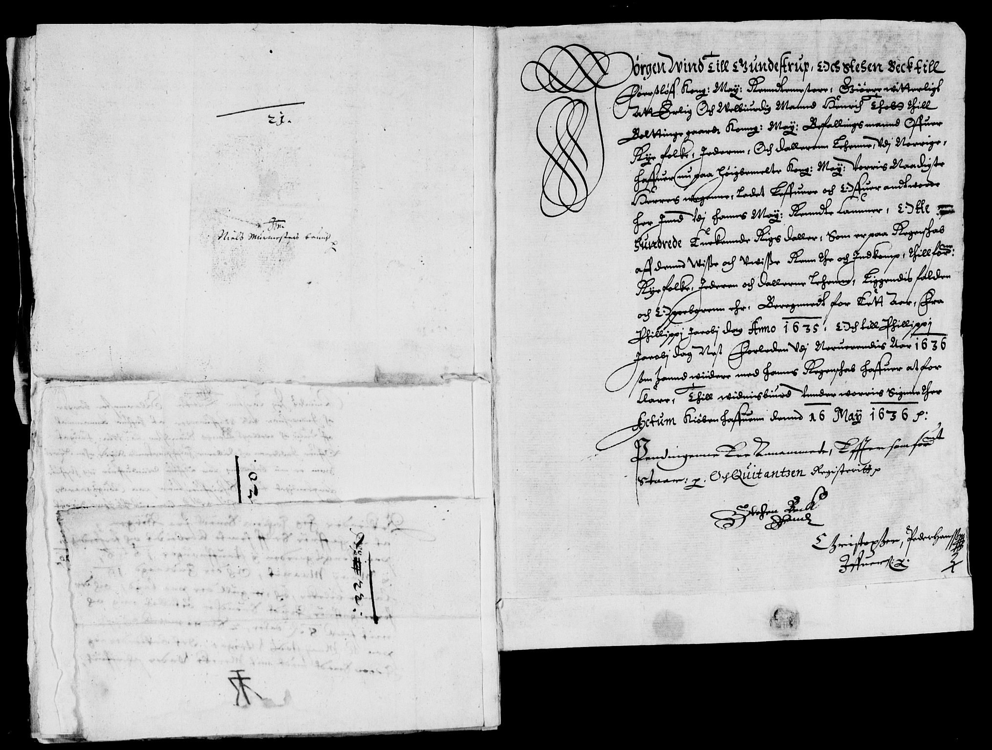 Rentekammeret inntil 1814, Reviderte regnskaper, Lensregnskaper, AV/RA-EA-5023/R/Rb/Rbs/L0019: Stavanger len, 1634-1636