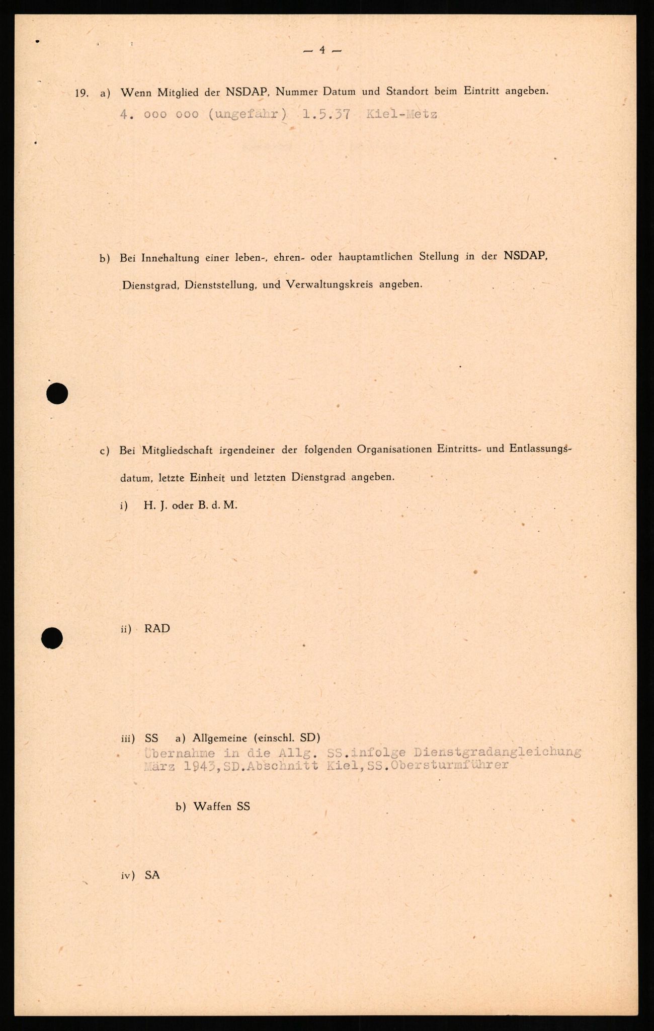 Forsvaret, Forsvarets overkommando II, AV/RA-RAFA-3915/D/Db/L0016: CI Questionaires. Tyske okkupasjonsstyrker i Norge. Tyskere., 1945-1946, s. 676