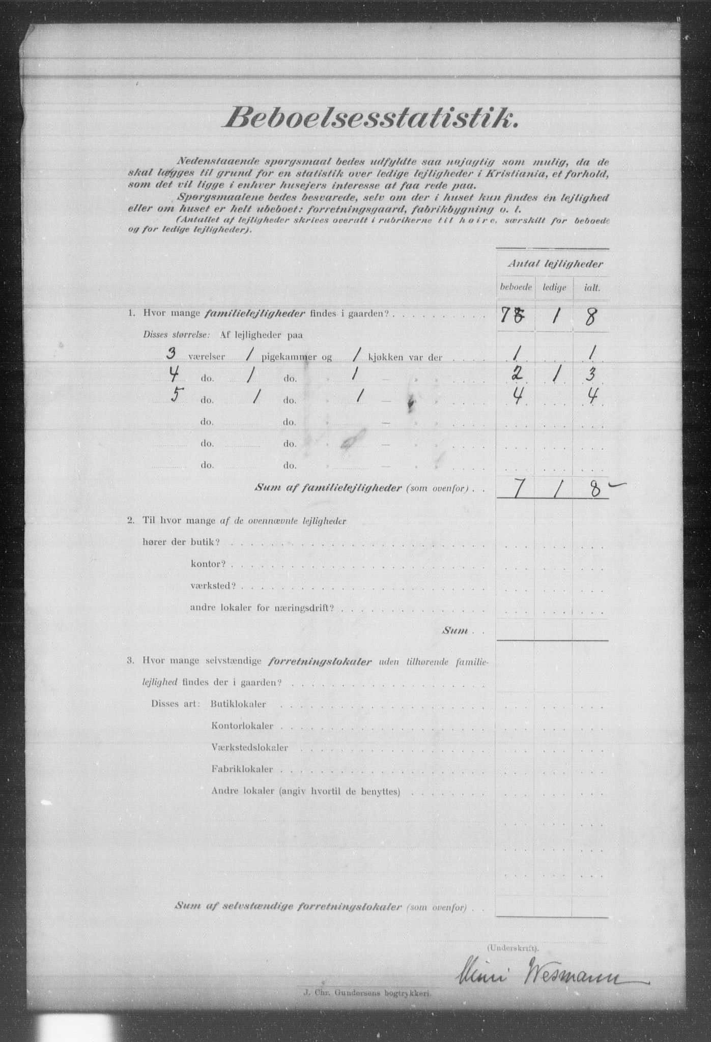 OBA, Kommunal folketelling 31.12.1903 for Kristiania kjøpstad, 1903, s. 2661