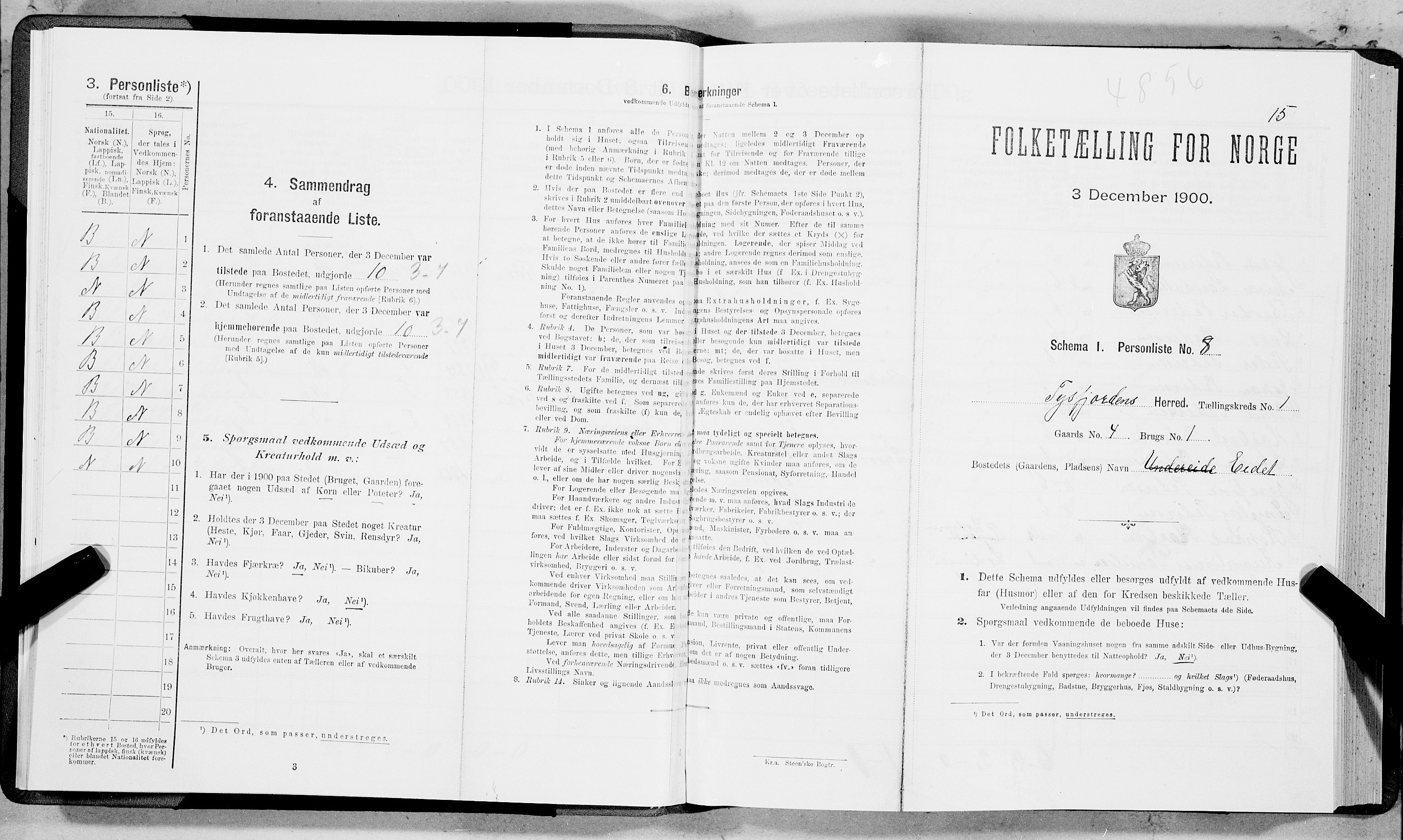 SAT, Folketelling 1900 for 1850 Tysfjord herred, 1900, s. 28
