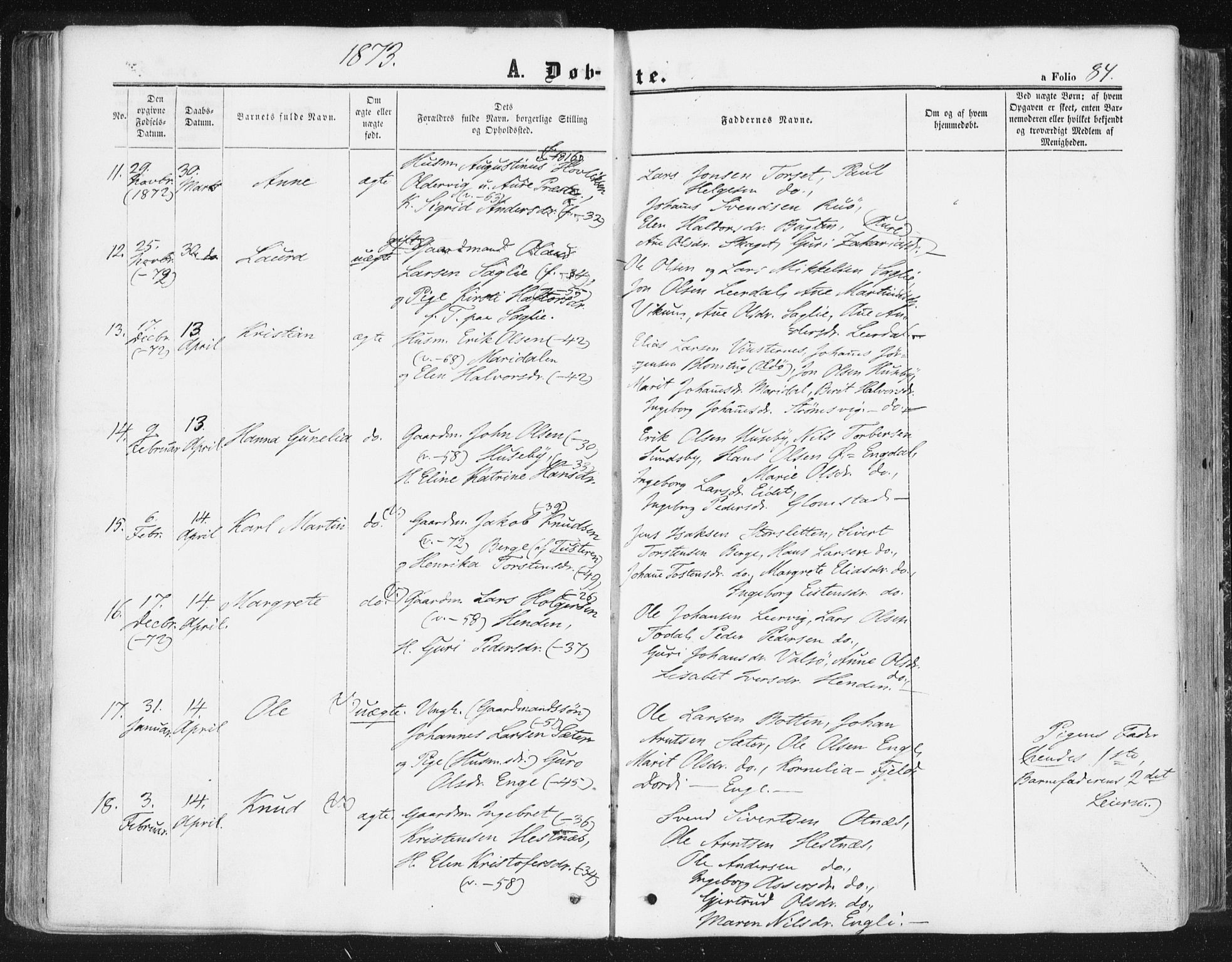Ministerialprotokoller, klokkerbøker og fødselsregistre - Møre og Romsdal, AV/SAT-A-1454/578/L0905: Ministerialbok nr. 578A04, 1859-1877, s. 84